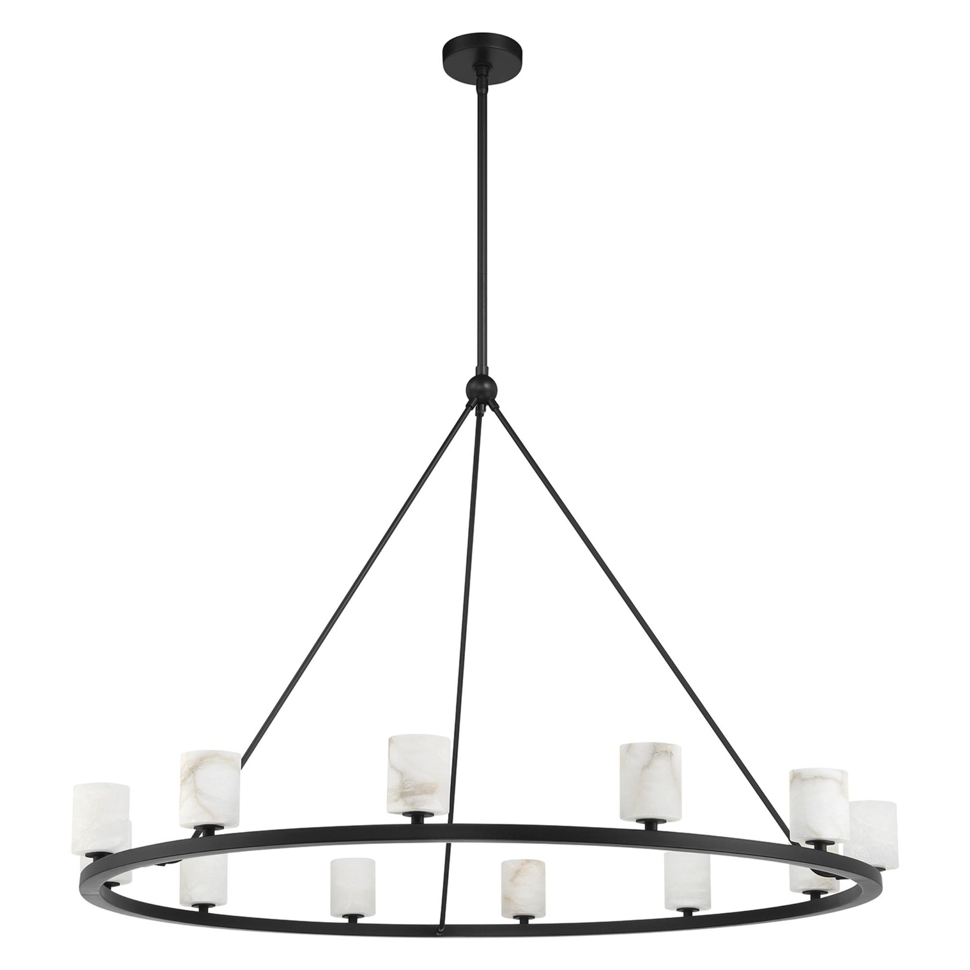 Aragon 46.75'' LED Matte Black Chandelier Black 46.75"W x 32"H x 46.75"D