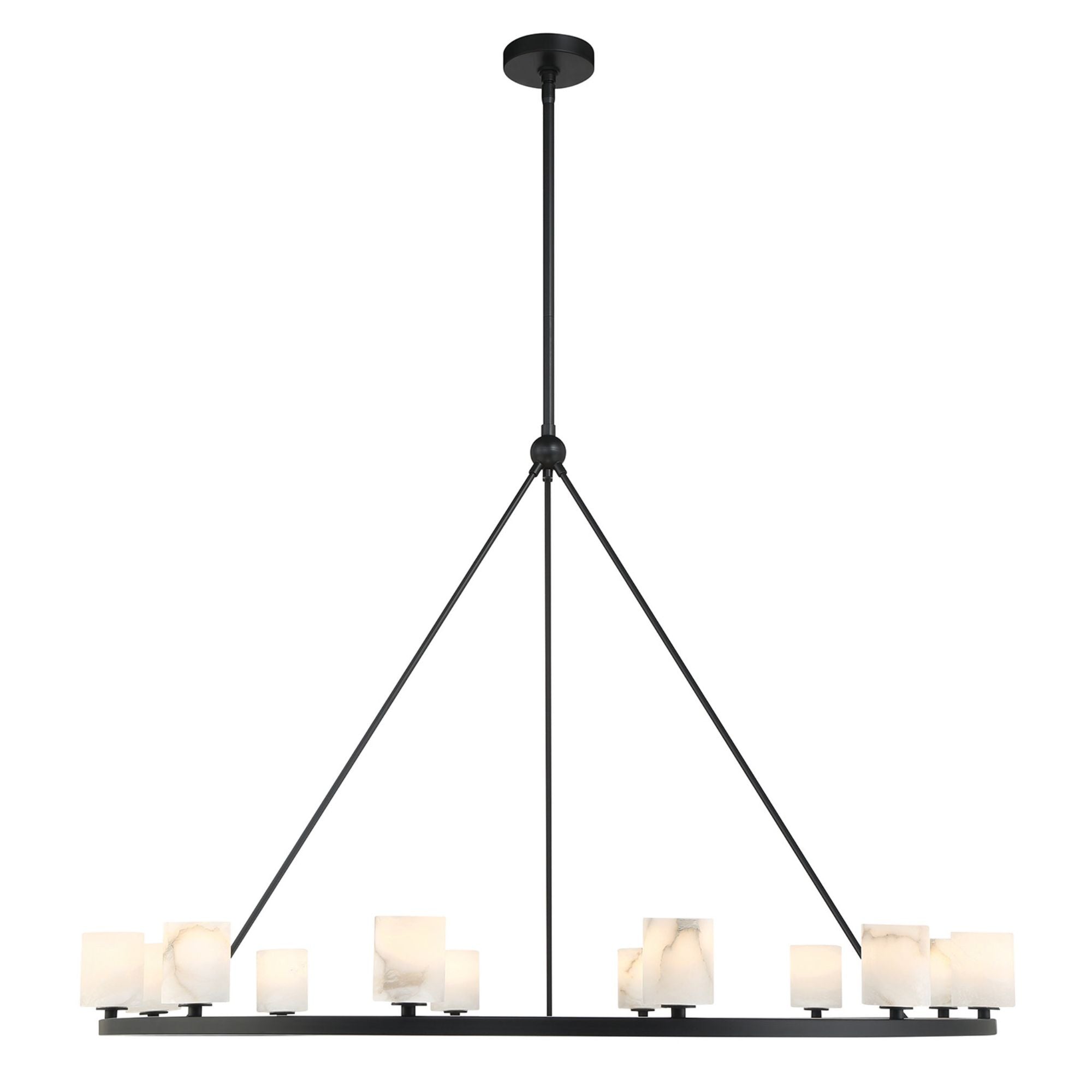 Aragon 46.75'' LED Matte Black Chandelier Black 46.75"W x 32"H x 46.75"D
