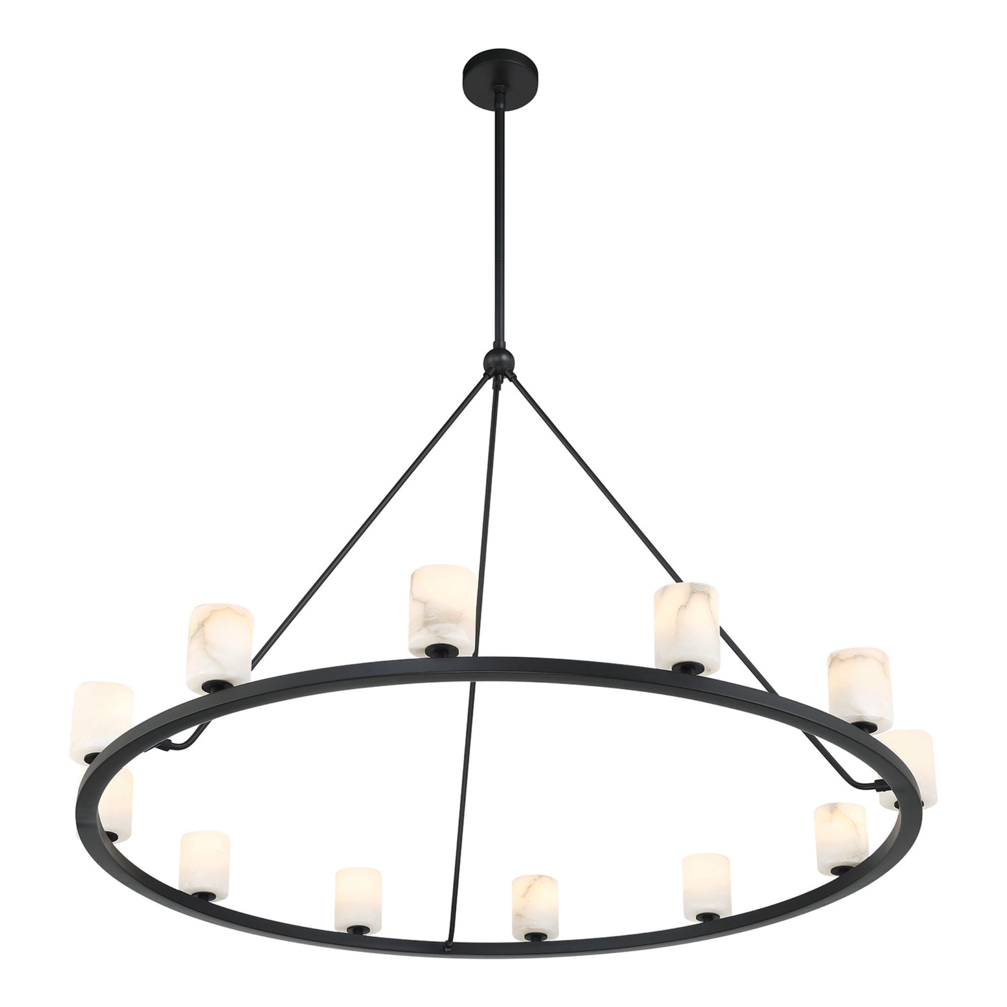 Aragon 46.75'' LED Matte Black Chandelier Black 46.75"W x 32"H x 46.75"D