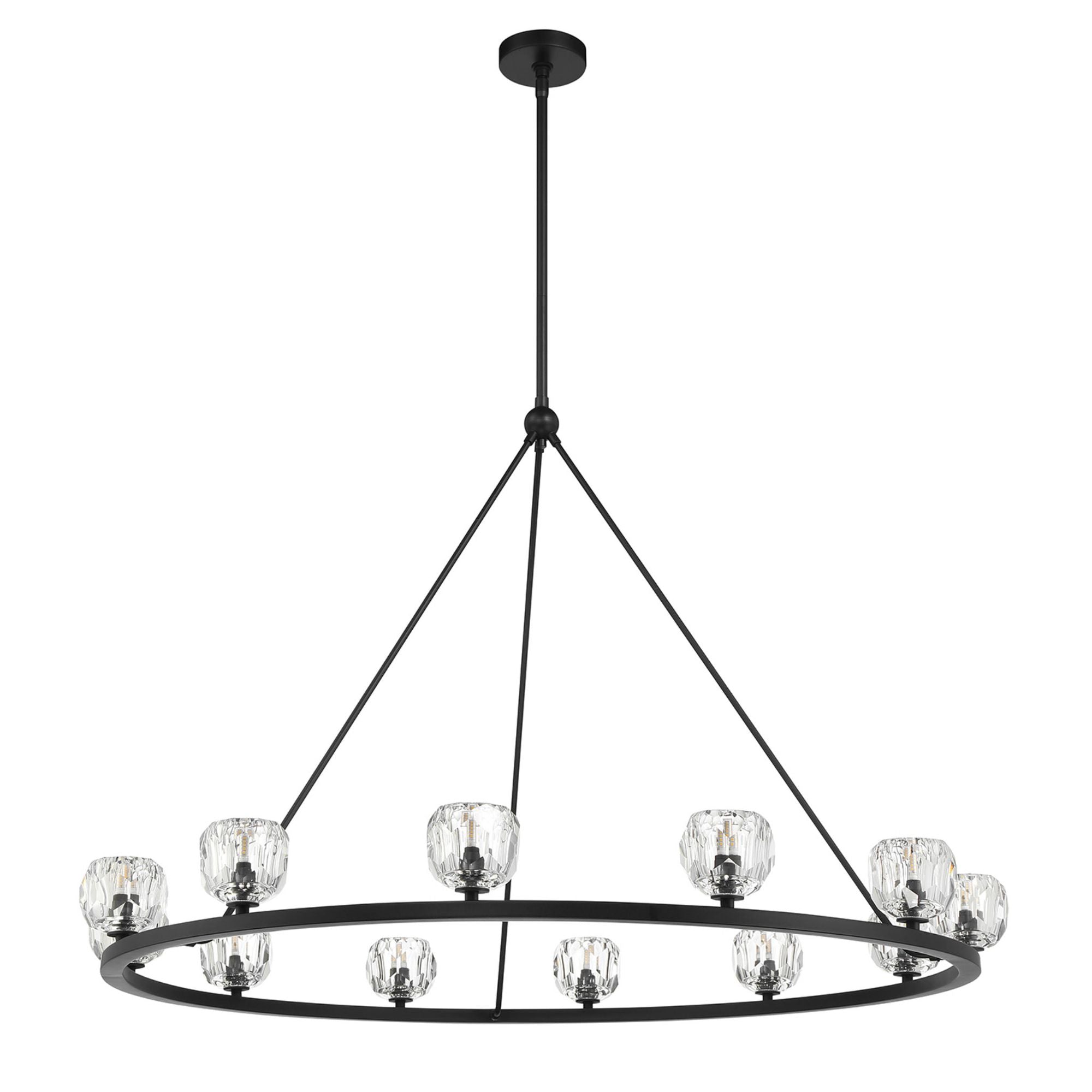 Aragon 48'' LED Matte Black Chandelier Black 48"W x 32"H x 48"D