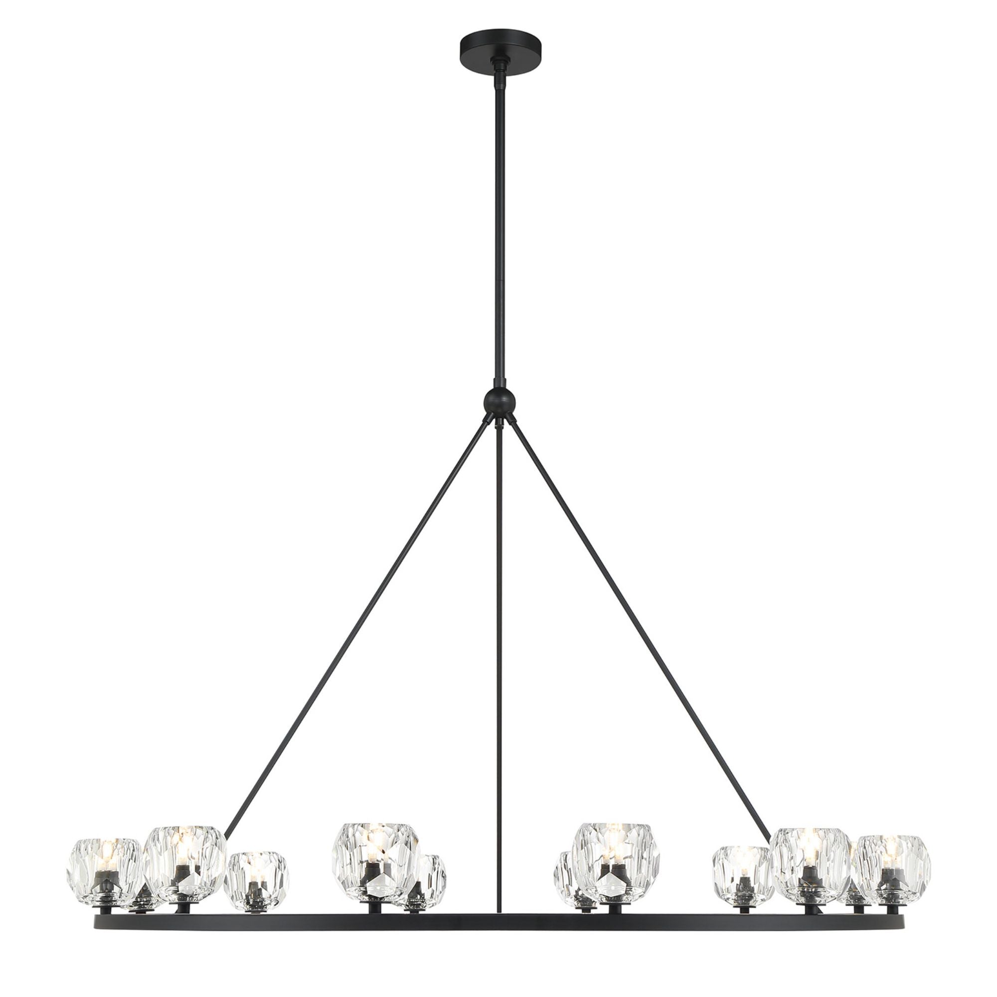 Aragon 48'' LED Matte Black Chandelier Black 48"W x 32"H x 48"D