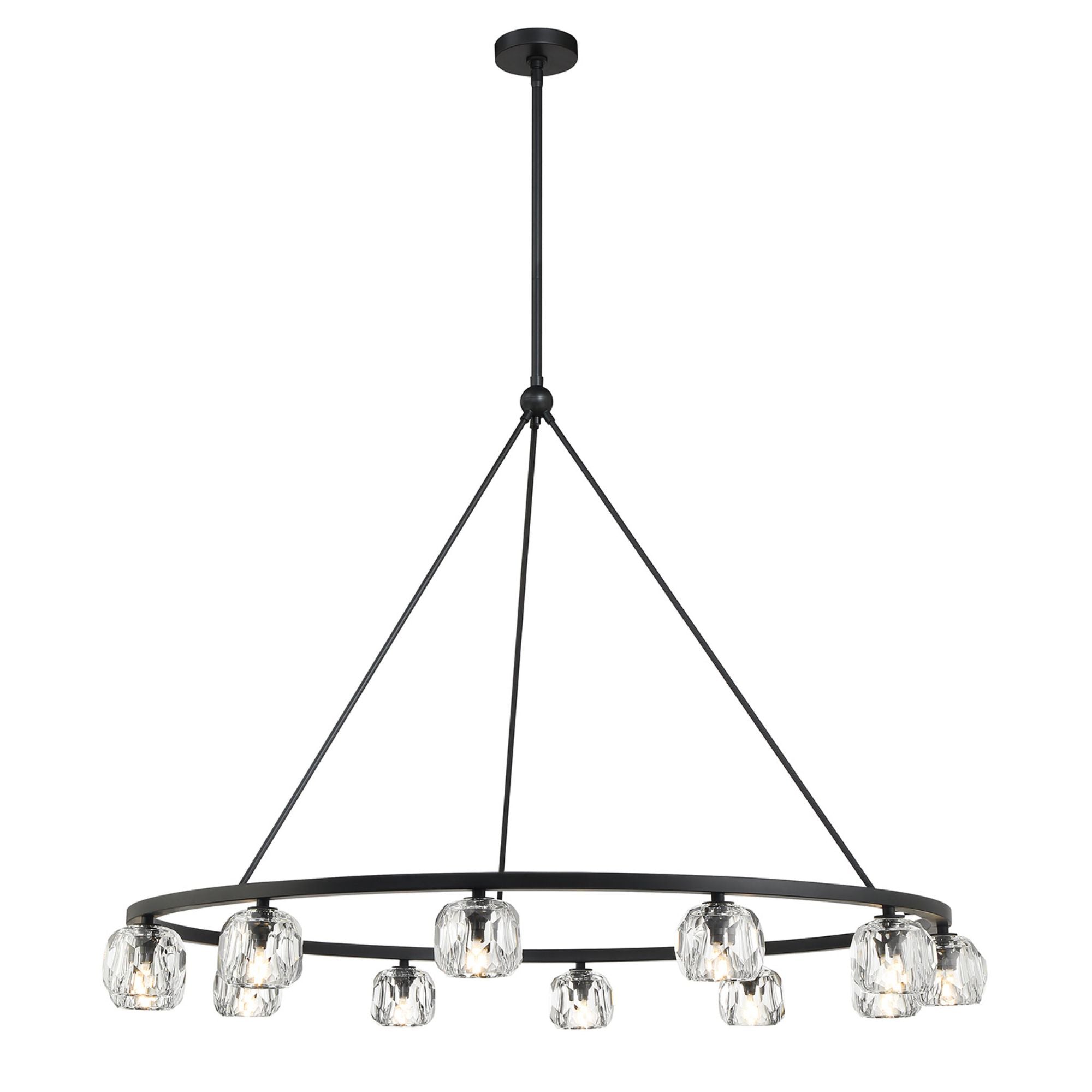 Aragon 48'' LED Matte Black Chandelier Black 48"W x 32"H x 48"D