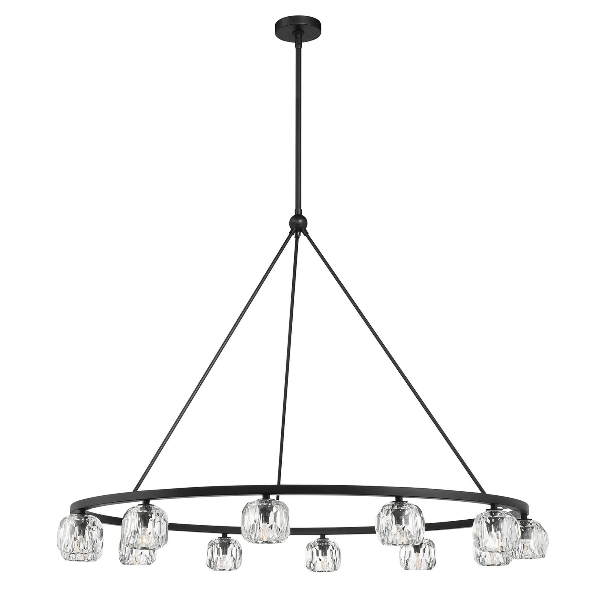 Aragon 48'' LED Matte Black Chandelier Black 48"W x 32"H x 48"D