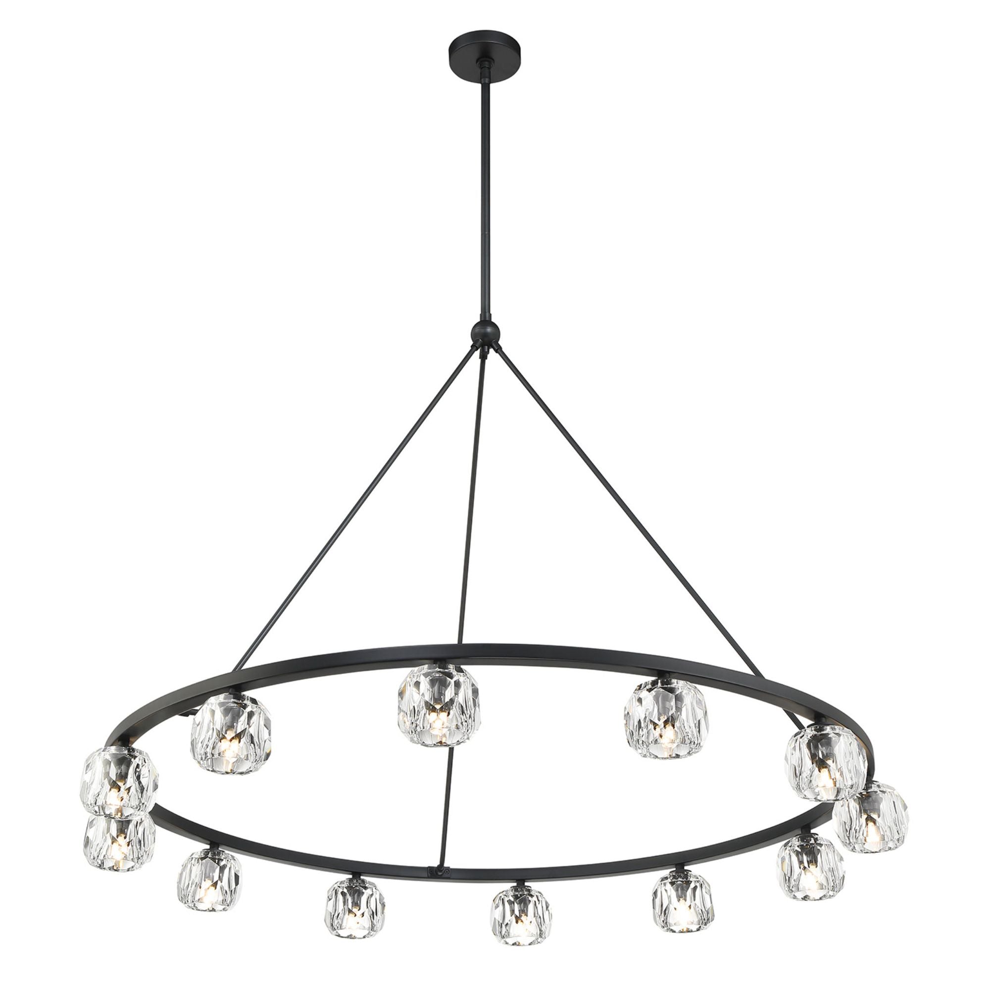 Aragon 48'' LED Matte Black Chandelier Black 48"W x 32"H x 48"D