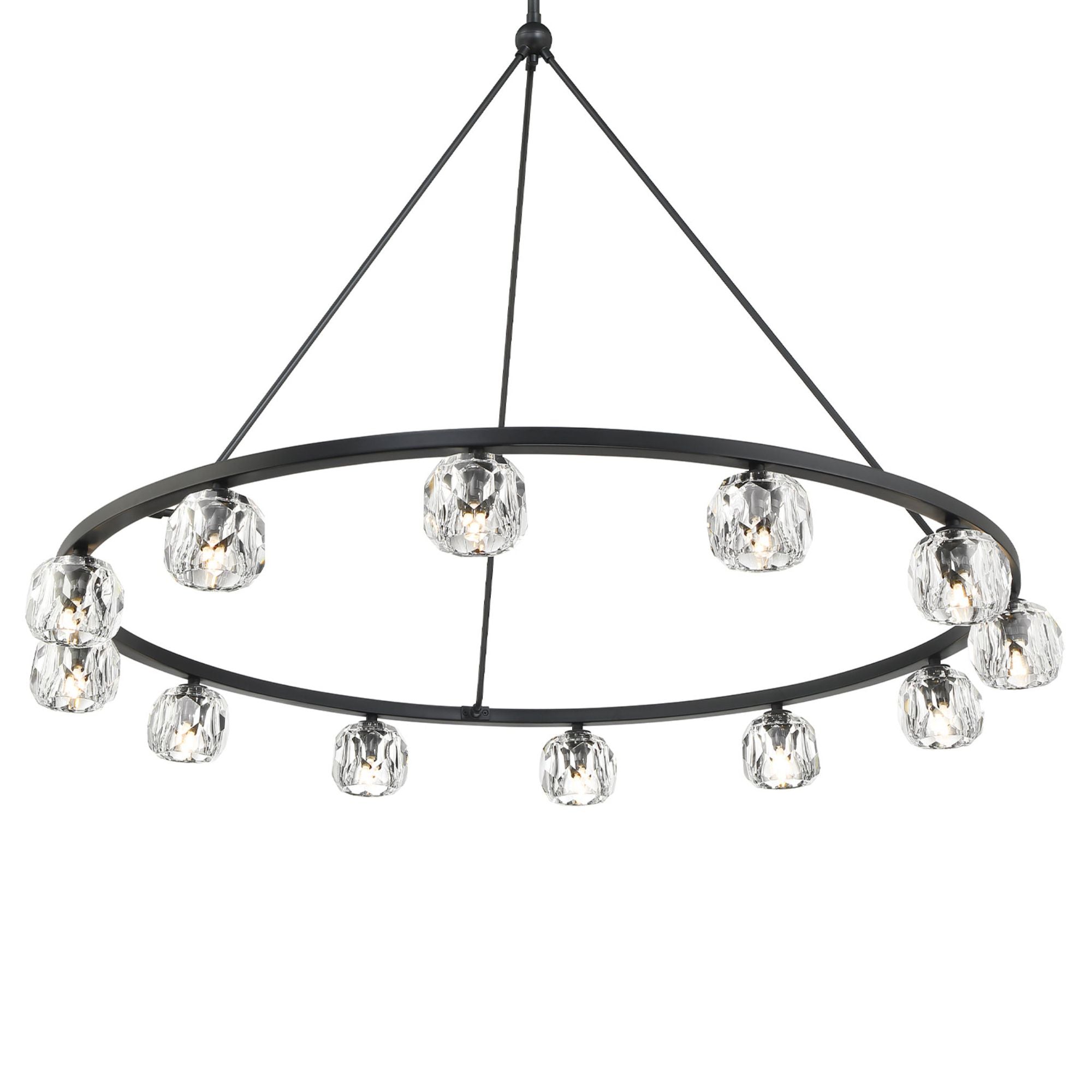 Aragon 48'' LED Matte Black Chandelier Black 48"W x 32"H x 48"D