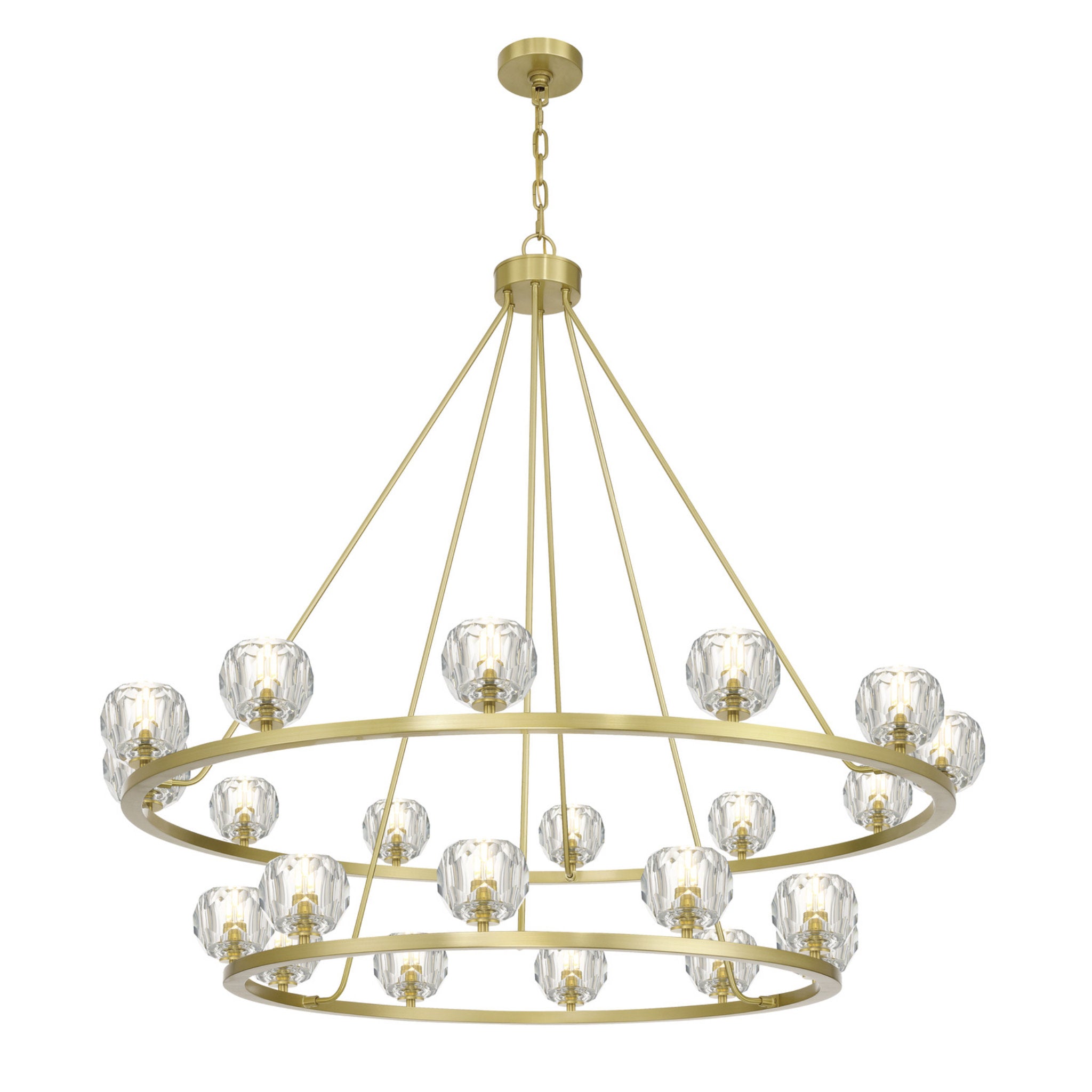 Aragon 48'' LED Soft Brass Chandelier Gold 48"W x 45.75"H x 48"D