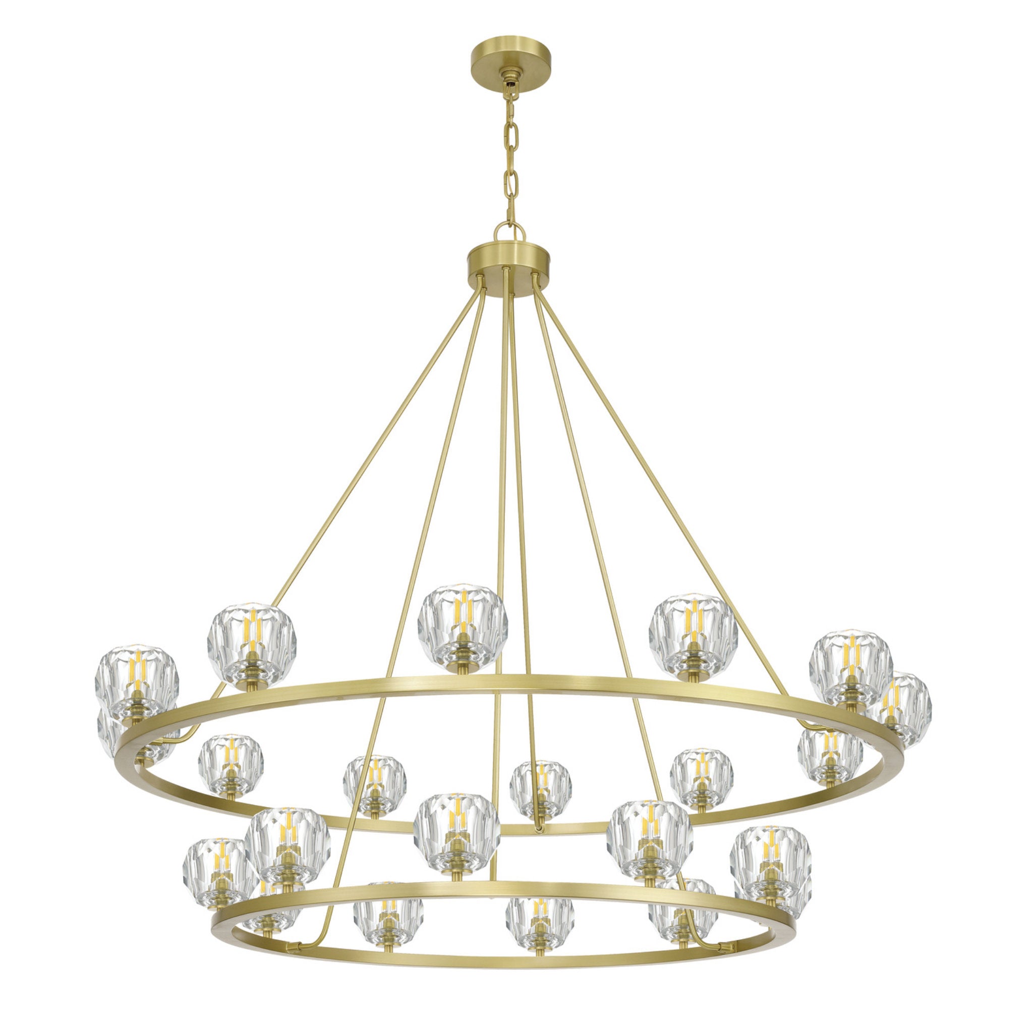 Aragon 48'' LED Soft Brass Chandelier Gold 48"W x 45.75"H x 48"D
