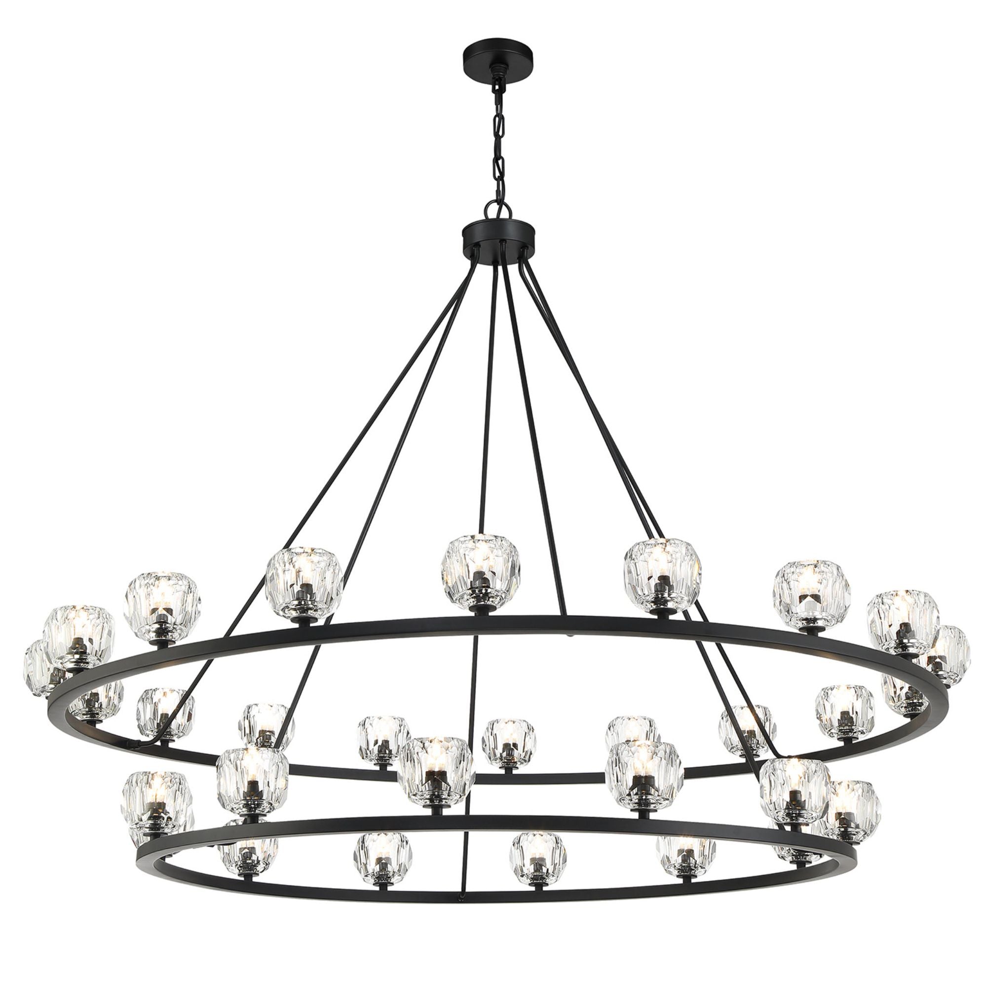 Aragon 60'' LED Matte Black Chandelier Black 60"W x 46"H x 60"D