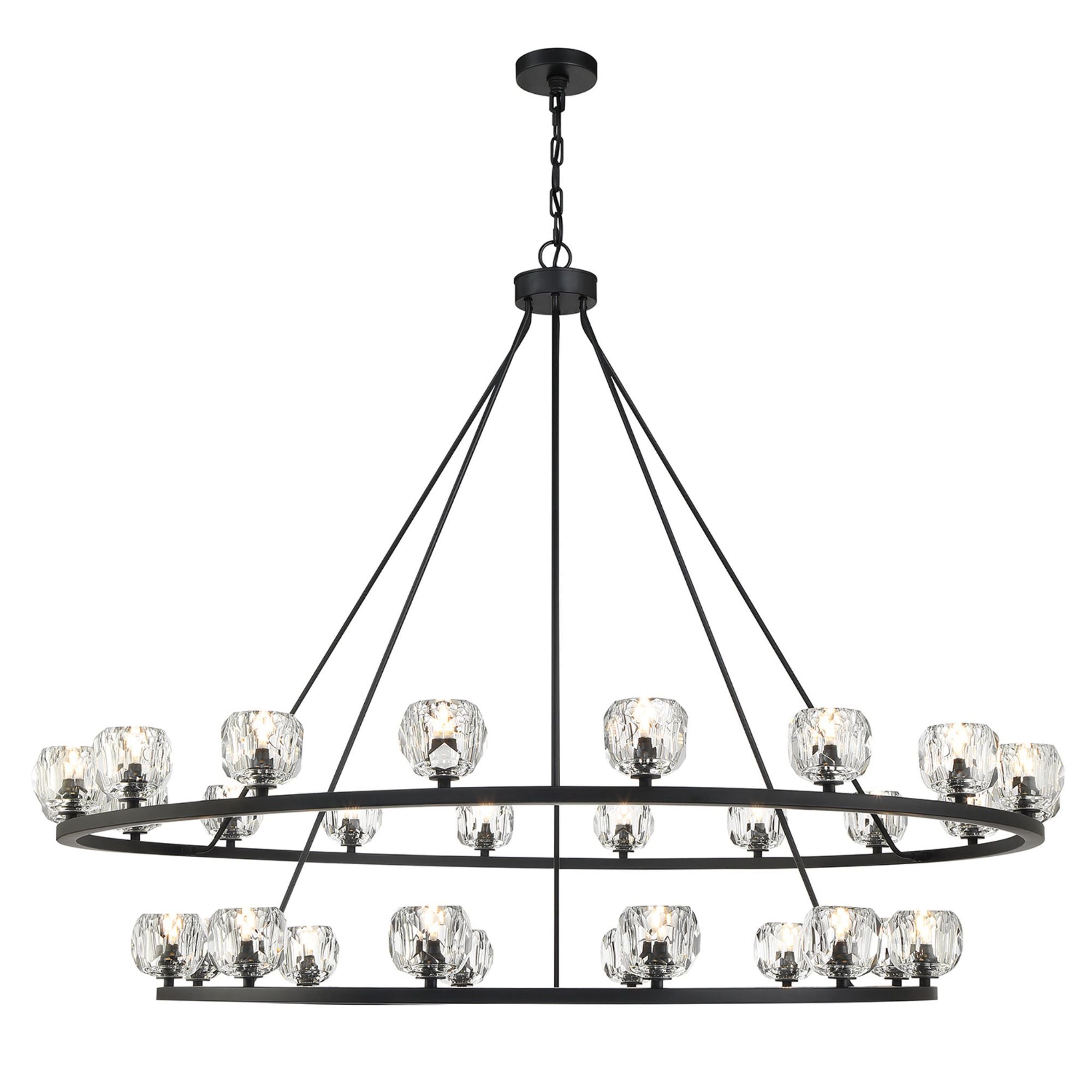Aragon 60'' LED Matte Black Chandelier Black 60"W x 46"H x 60"D