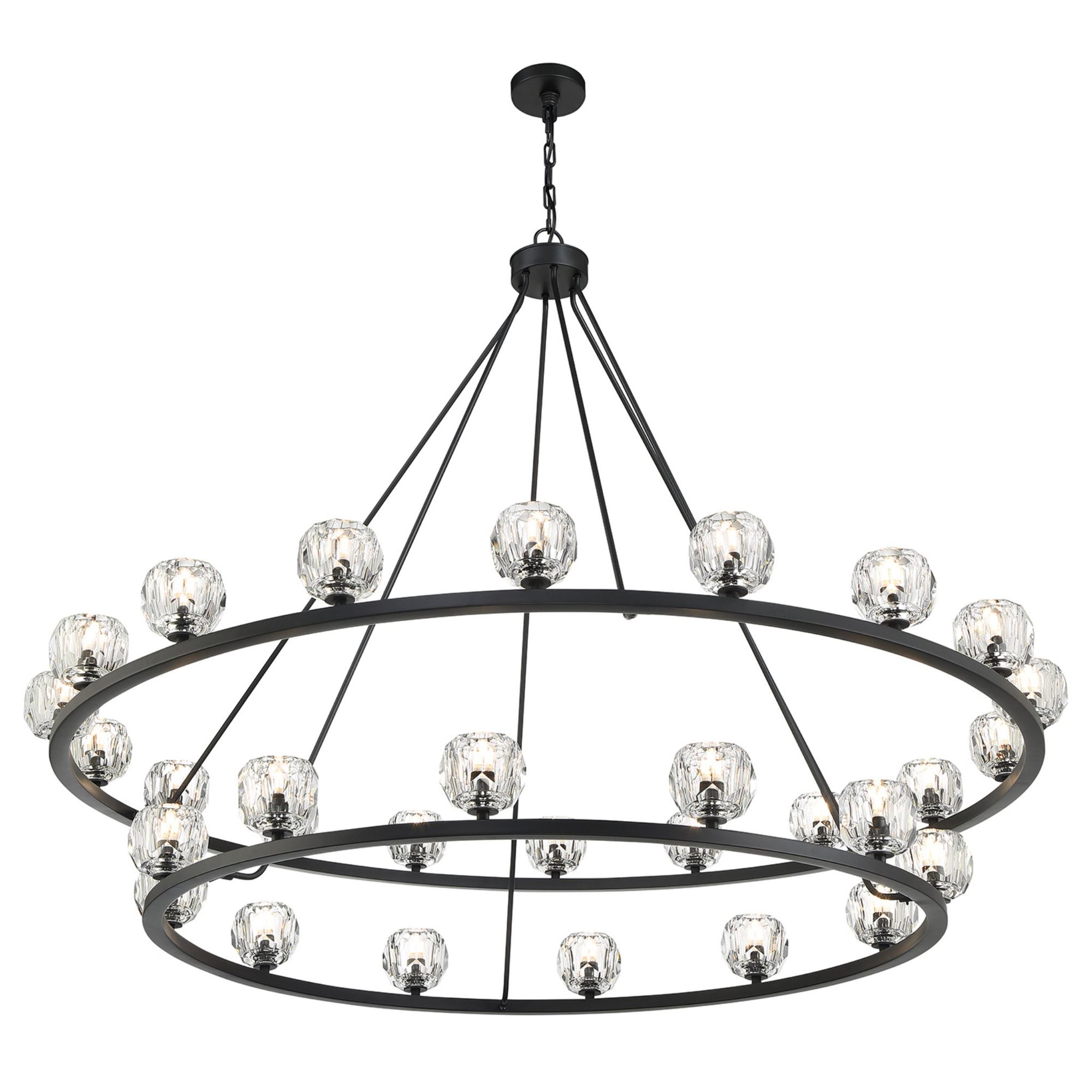 Aragon 60'' LED Matte Black Chandelier Black 60"W x 46"H x 60"D