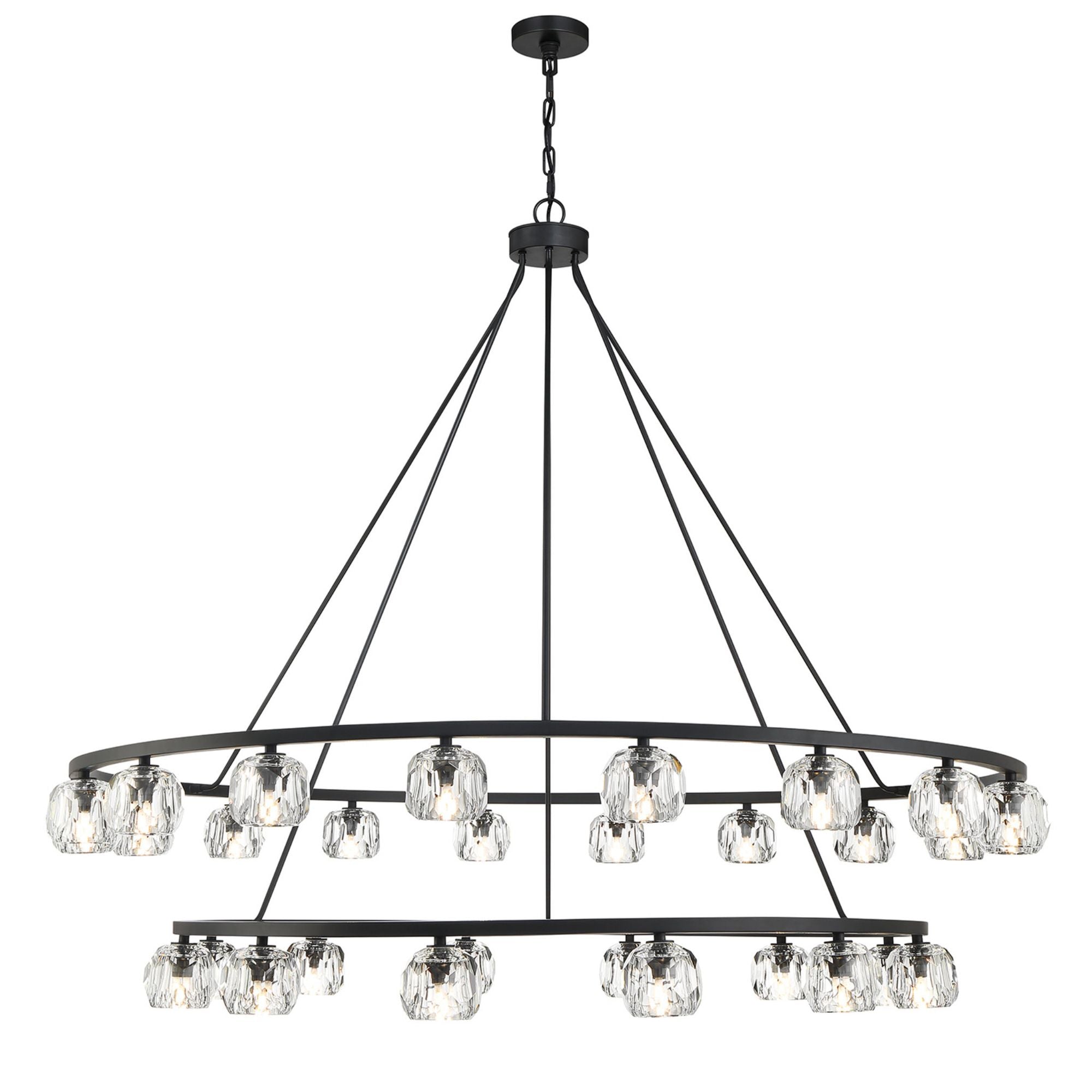 Aragon 60'' LED Matte Black Chandelier Black 60"W x 46"H x 60"D