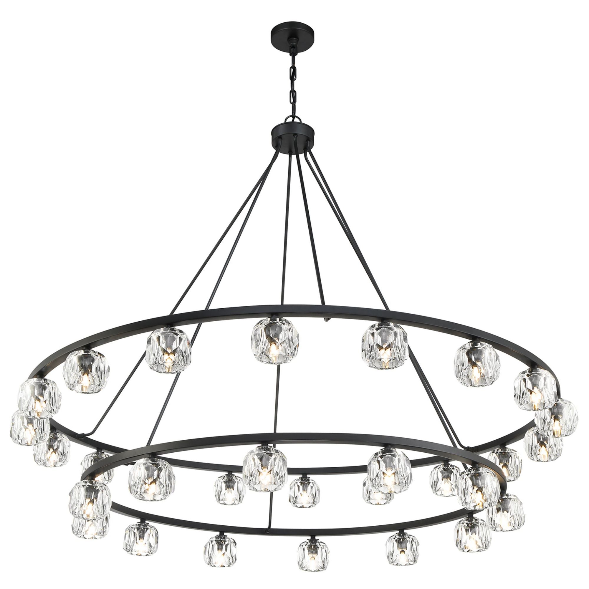 Aragon 60'' LED Matte Black Chandelier Black 60"W x 46"H x 60"D