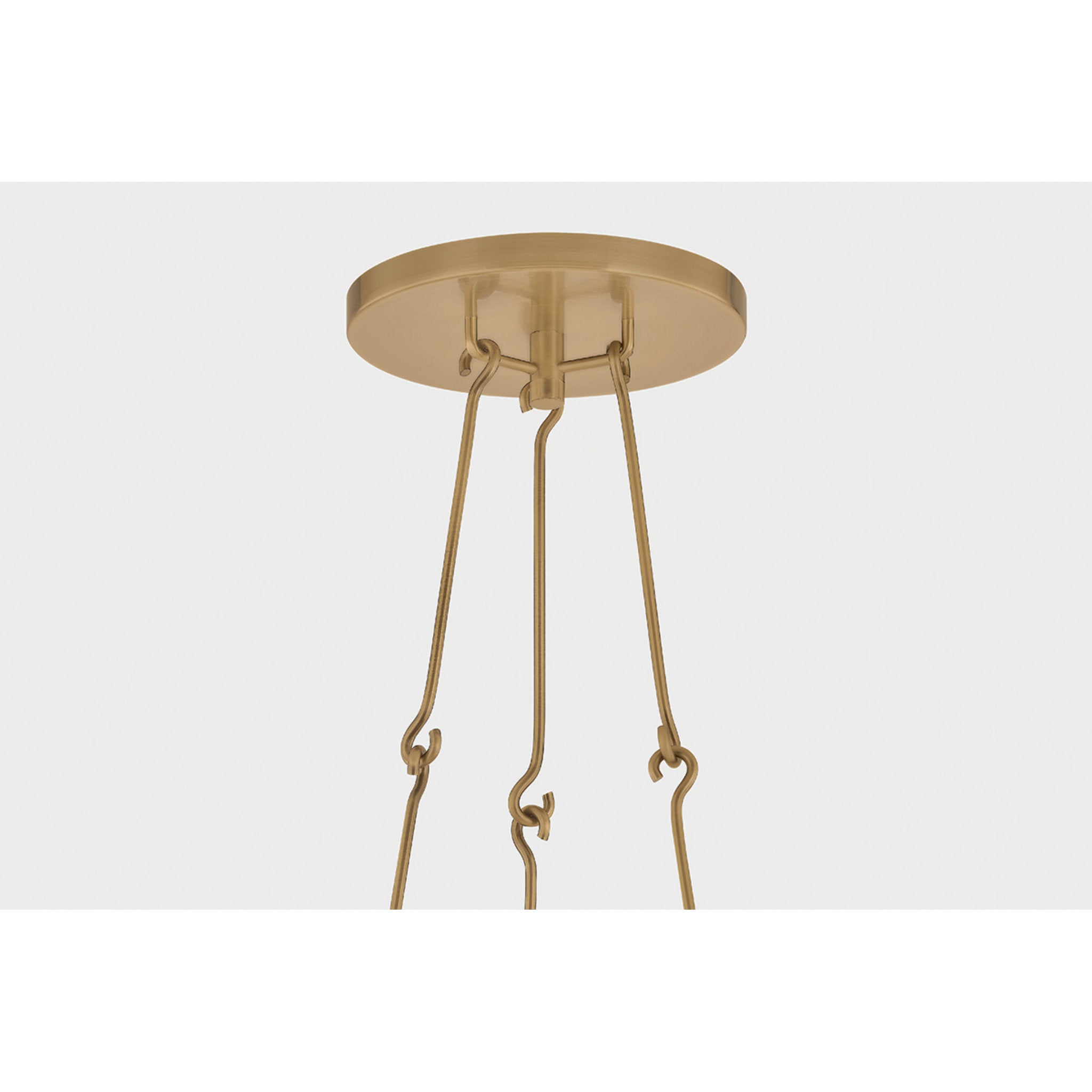 Archive 6-Light Chandelier in Patina Brass by Lauren Liess 38W x 12.75H