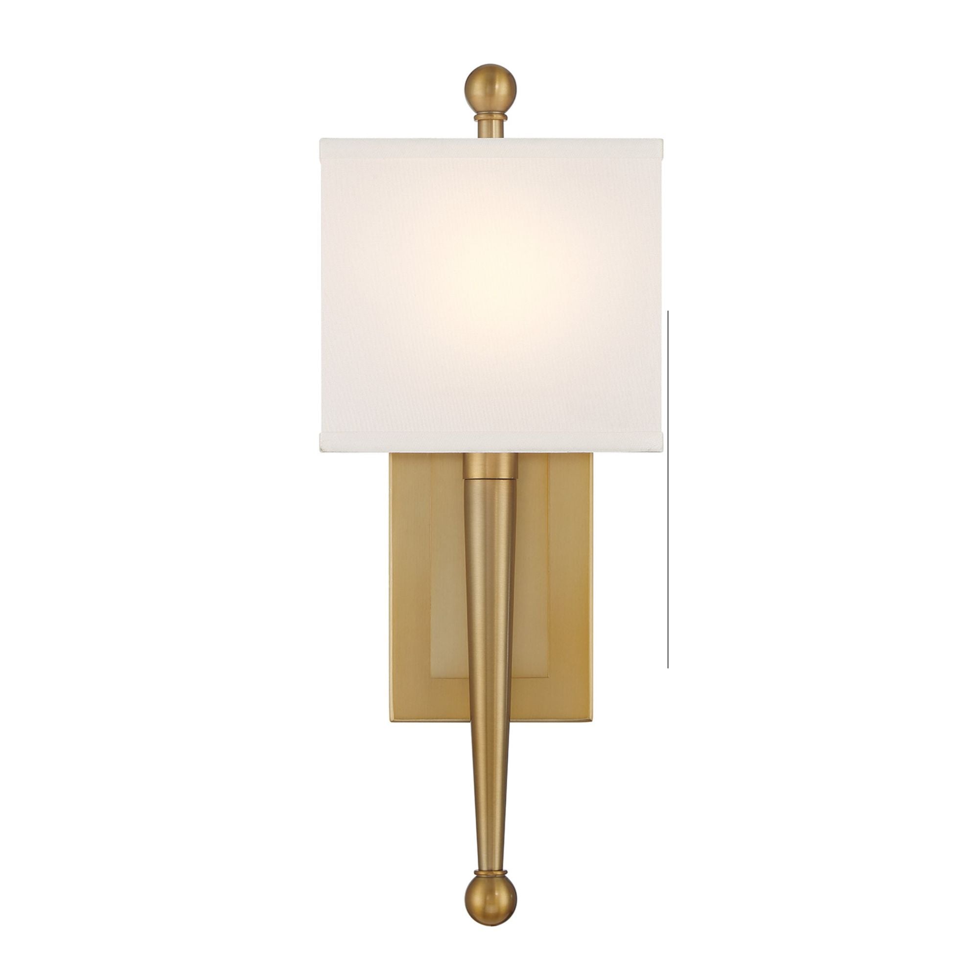 Ardson 7'' Vibrant Gold Sconce Gold 7"W x 17.75"H x 4"D