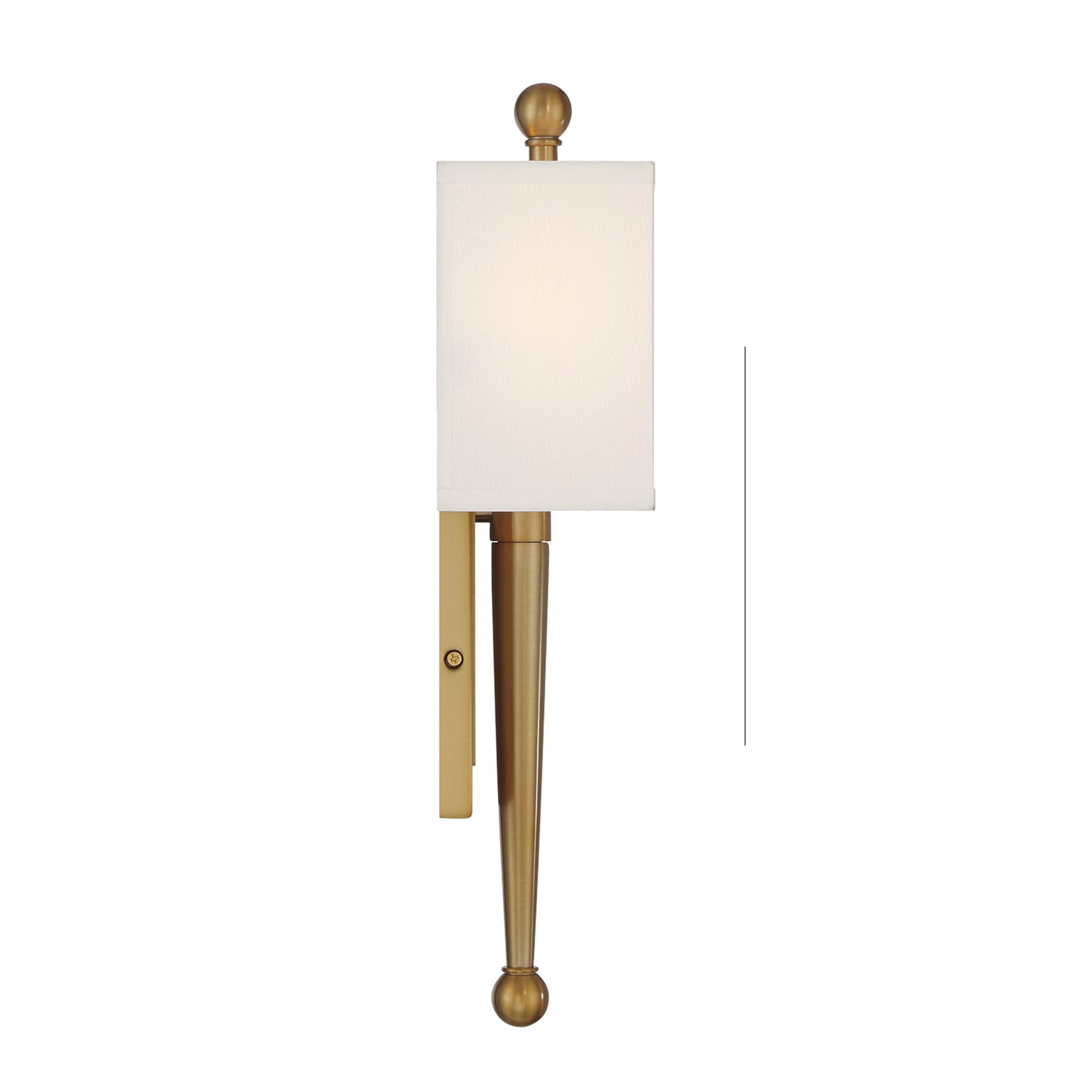 Ardson 7'' Vibrant Gold Sconce Gold 7"W x 17.75"H x 4"D