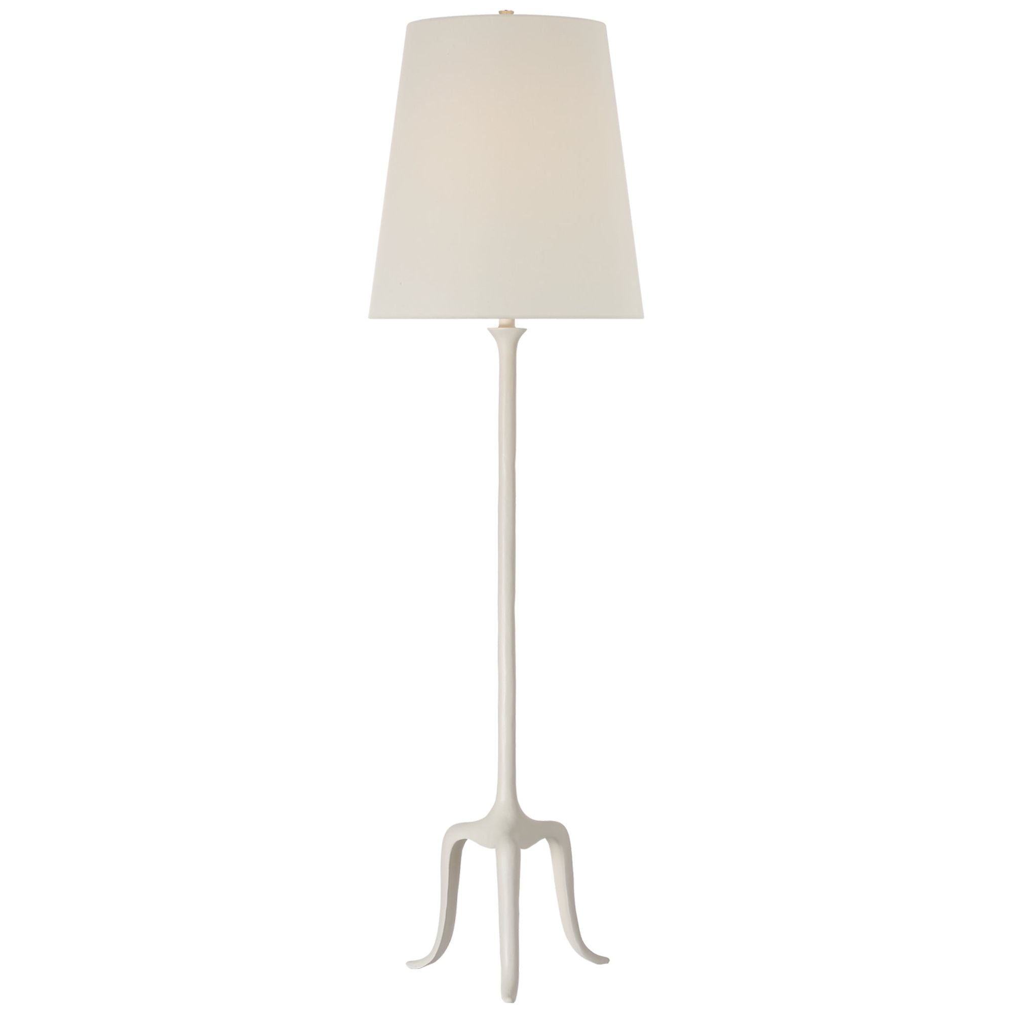 AERIN Mathilde 59" Floor Lamp in Plaster White with Linen Shade W16.75" x H59"