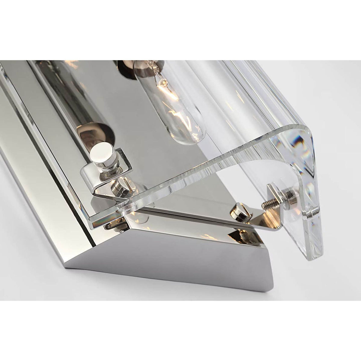 AERIN Clayton Wall Sconce in Crystal and Polished Nickel W5.5" x H12.5" x E4"