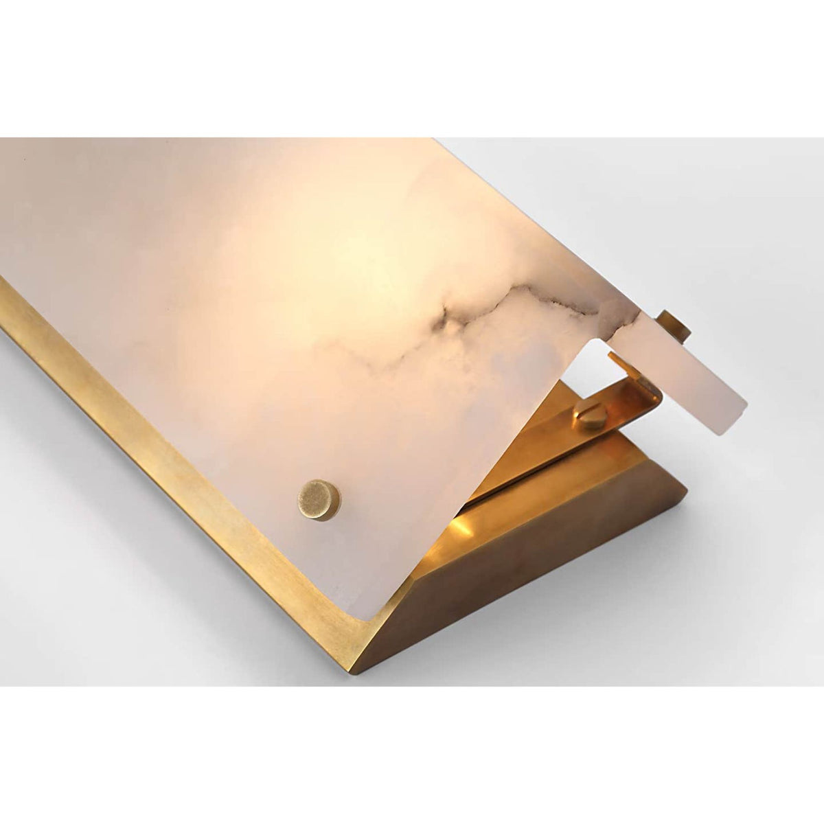 AERIN Clayton 25" Sconce in Alabaster and Hand-Rubbed Antique Brass W5.5'' x H25.5" x E4"