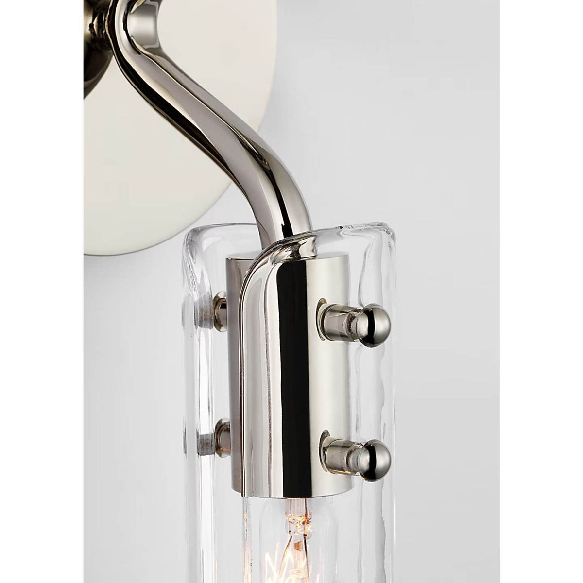 AERIN Casoria 23" Linear Sconce in Polished Nickel with Clear Glass W4.75" x H23.5" x E4.25"
