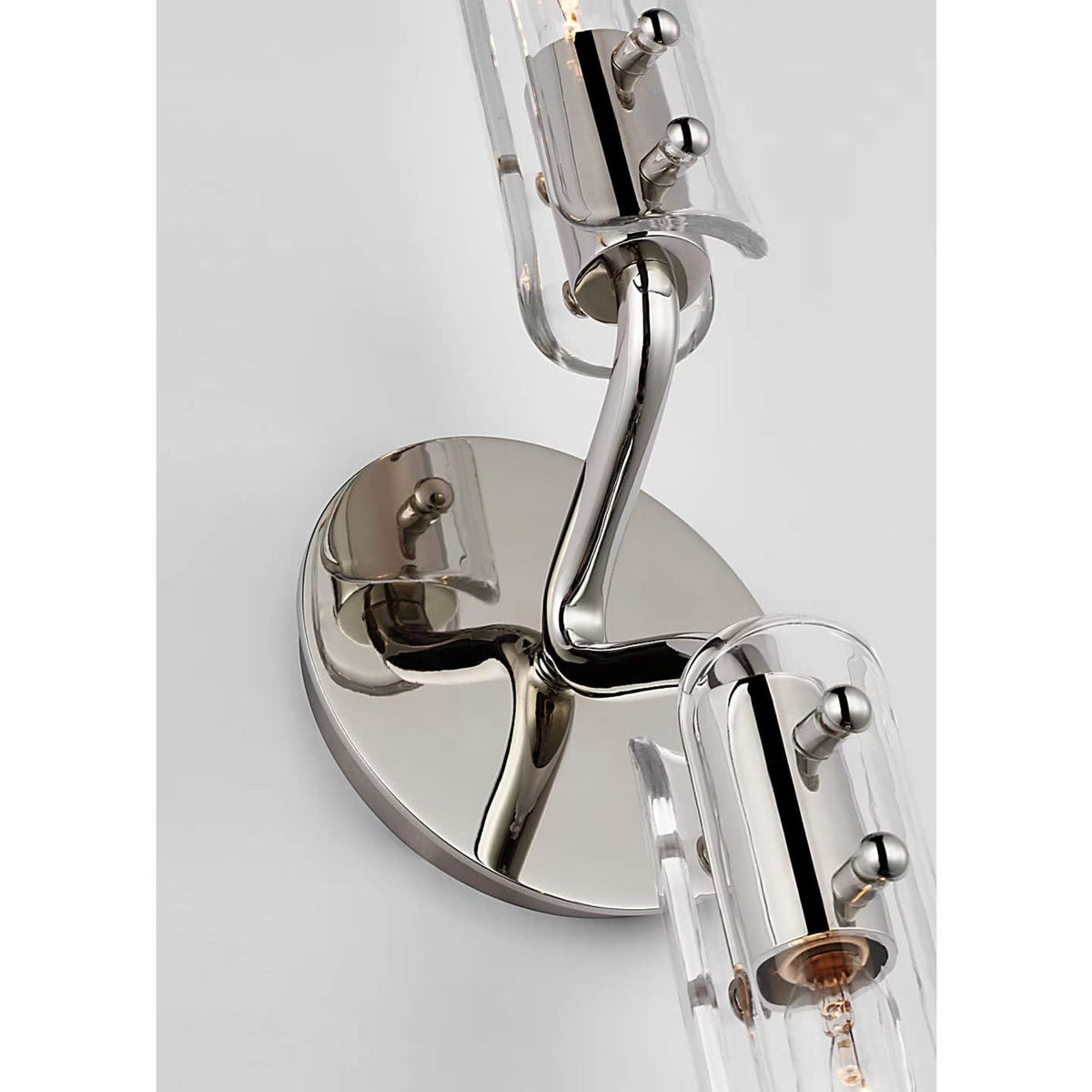 AERIN Casoria 23" Linear Sconce in Polished Nickel with Clear Glass W4.75" x H23.5" x E4.25"