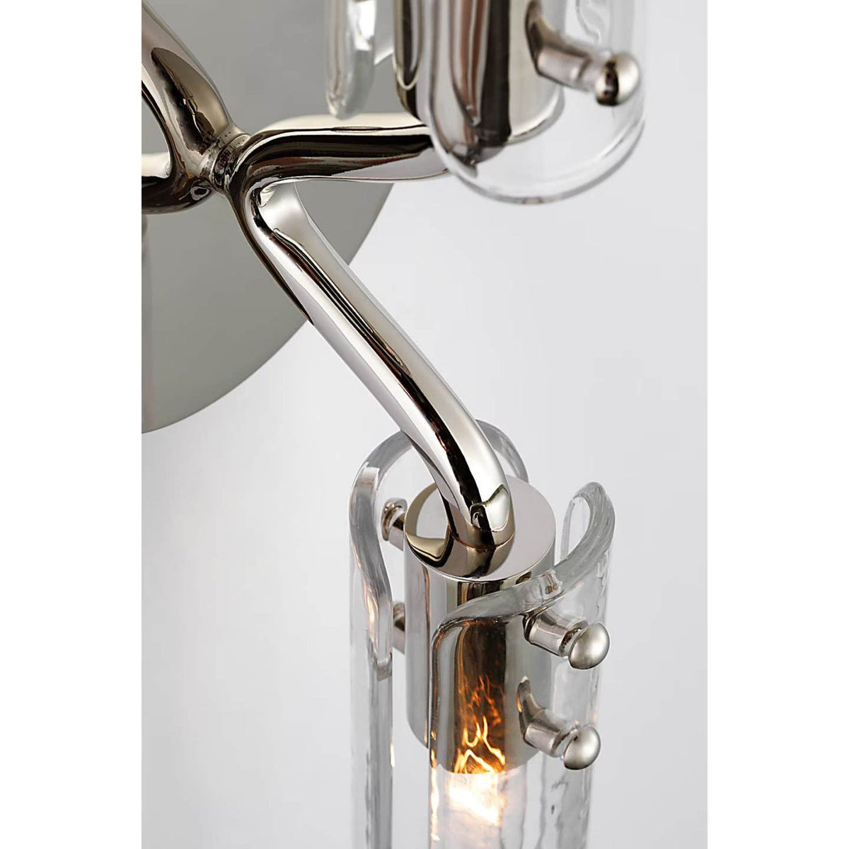 AERIN Casoria 23" Linear Sconce in Polished Nickel with Clear Glass W4.75" x H23.5" x E4.25"