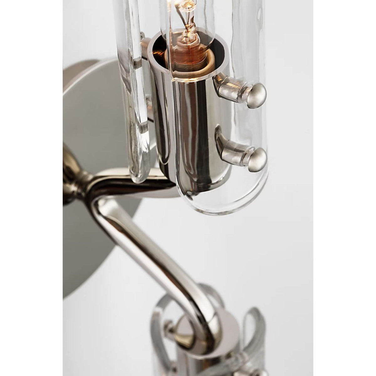 AERIN Casoria 23" Linear Sconce in Polished Nickel with Clear Glass W4.75" x H23.5" x E4.25"