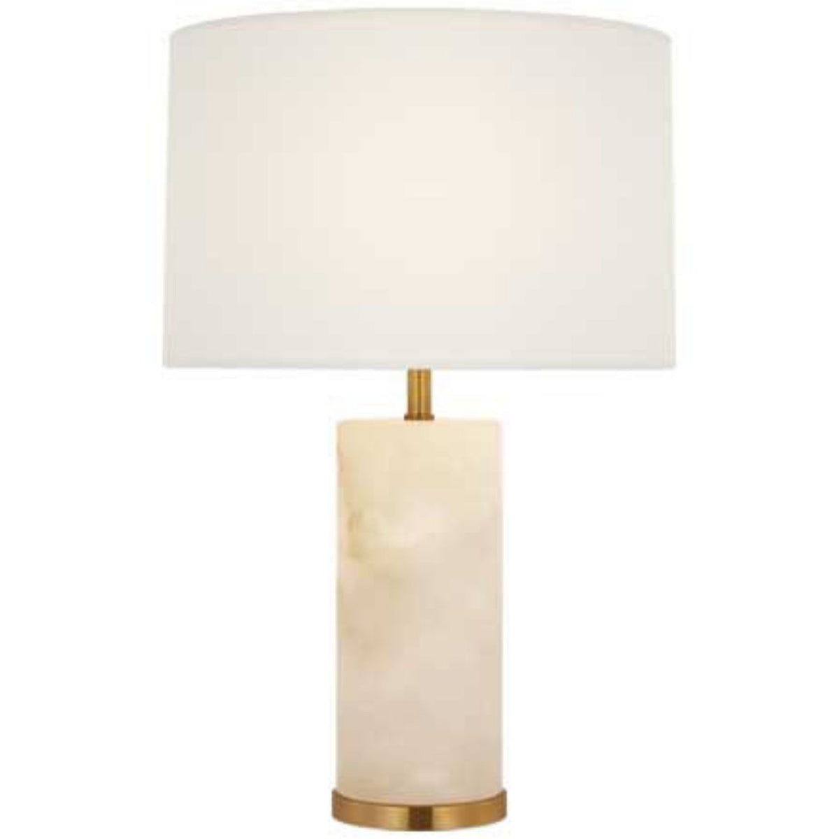 AERIN Lineham 16" Cordless Accent Lamp in Alabaster with Linen Shade W10.5" x H16"