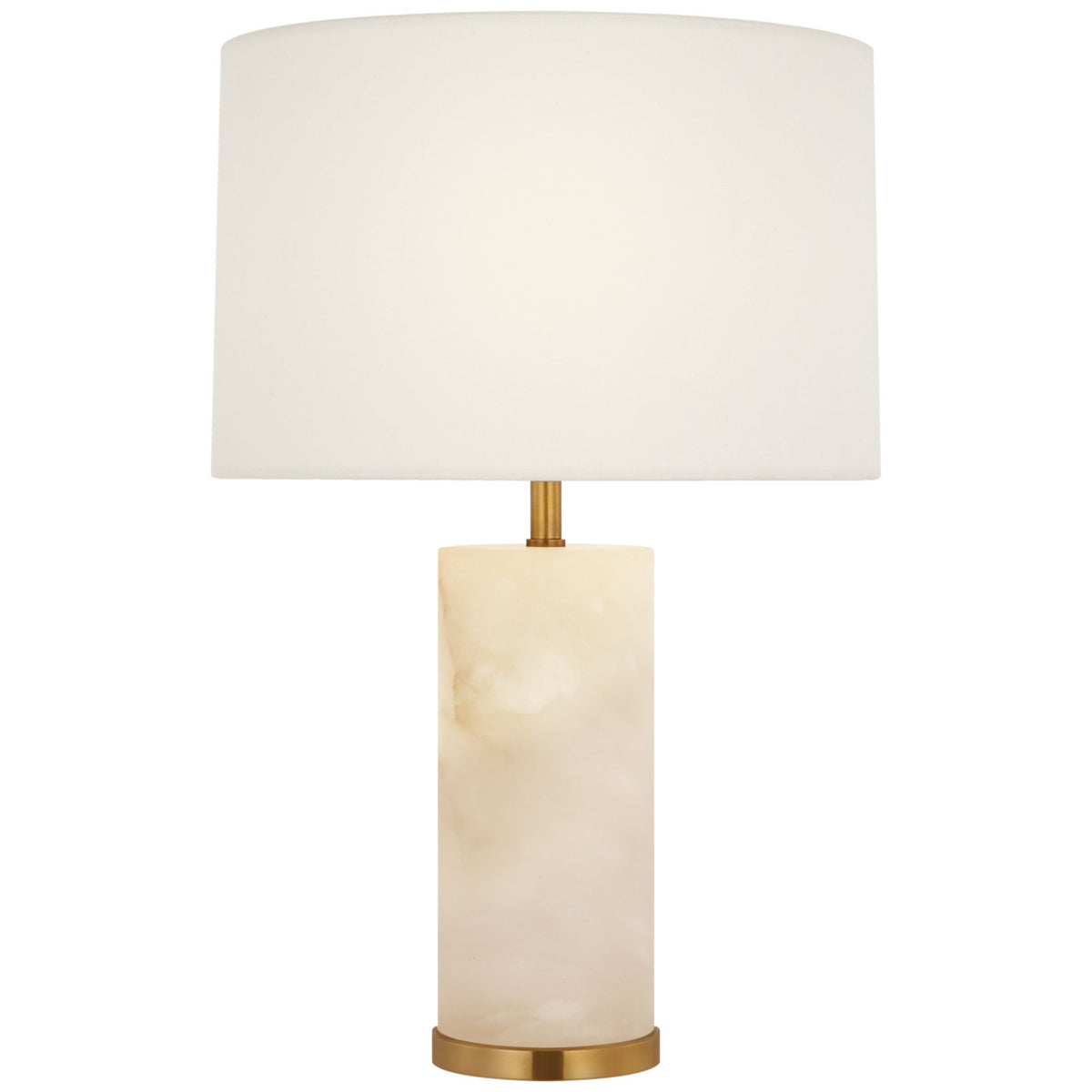AERIN Lineham 16" Cordless Accent Lamp in Alabaster with Linen Shade W10.5" x H16"