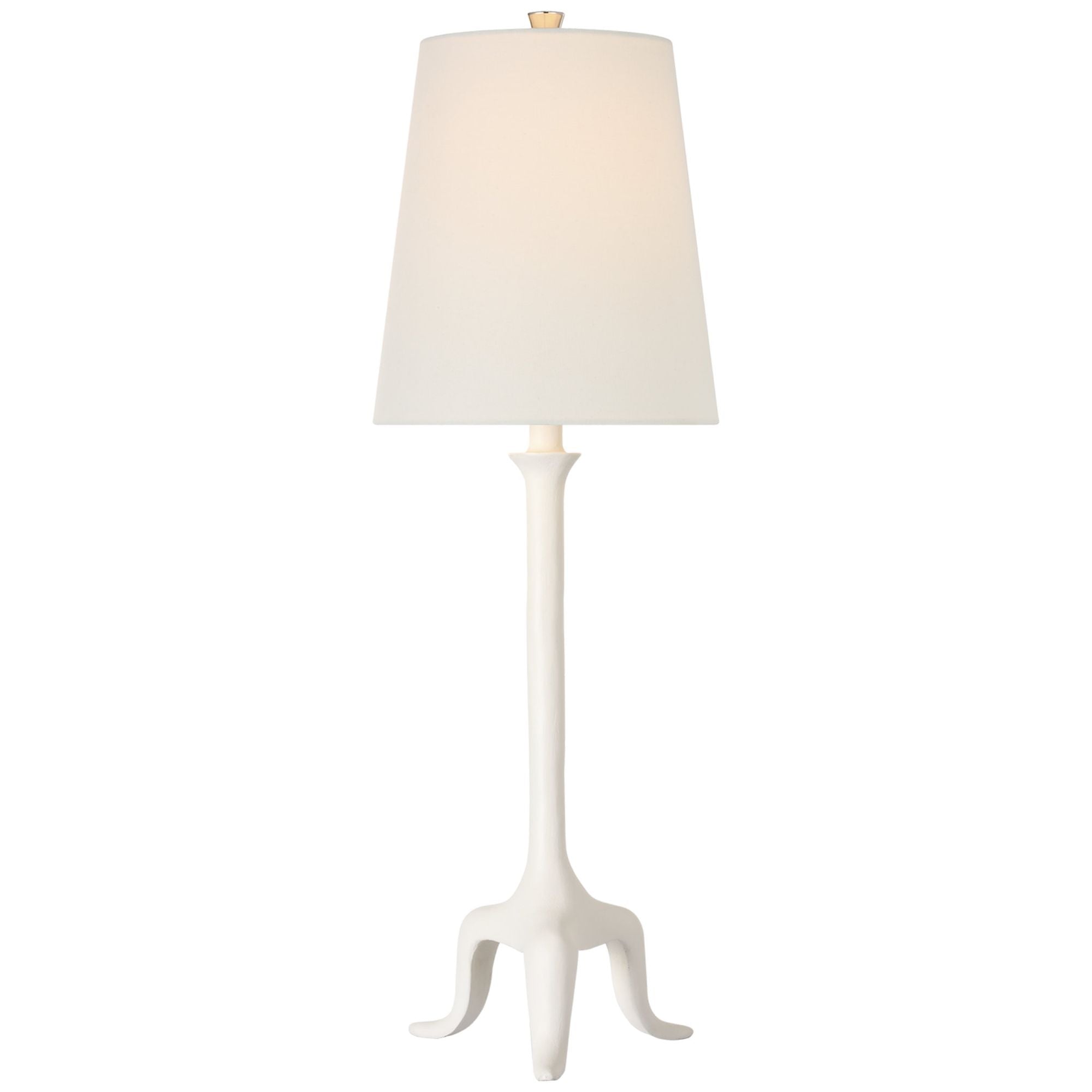 AERIN Mathilde 27" Table Lamp in Plaster White with Linen Shade W9" x H27.25"