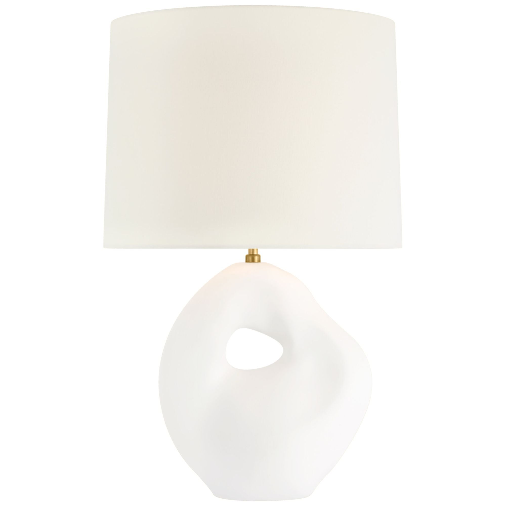 AERIN Adria 25" Table Lamp in Plaster White with Linen Shade W15.25" x H25.25"