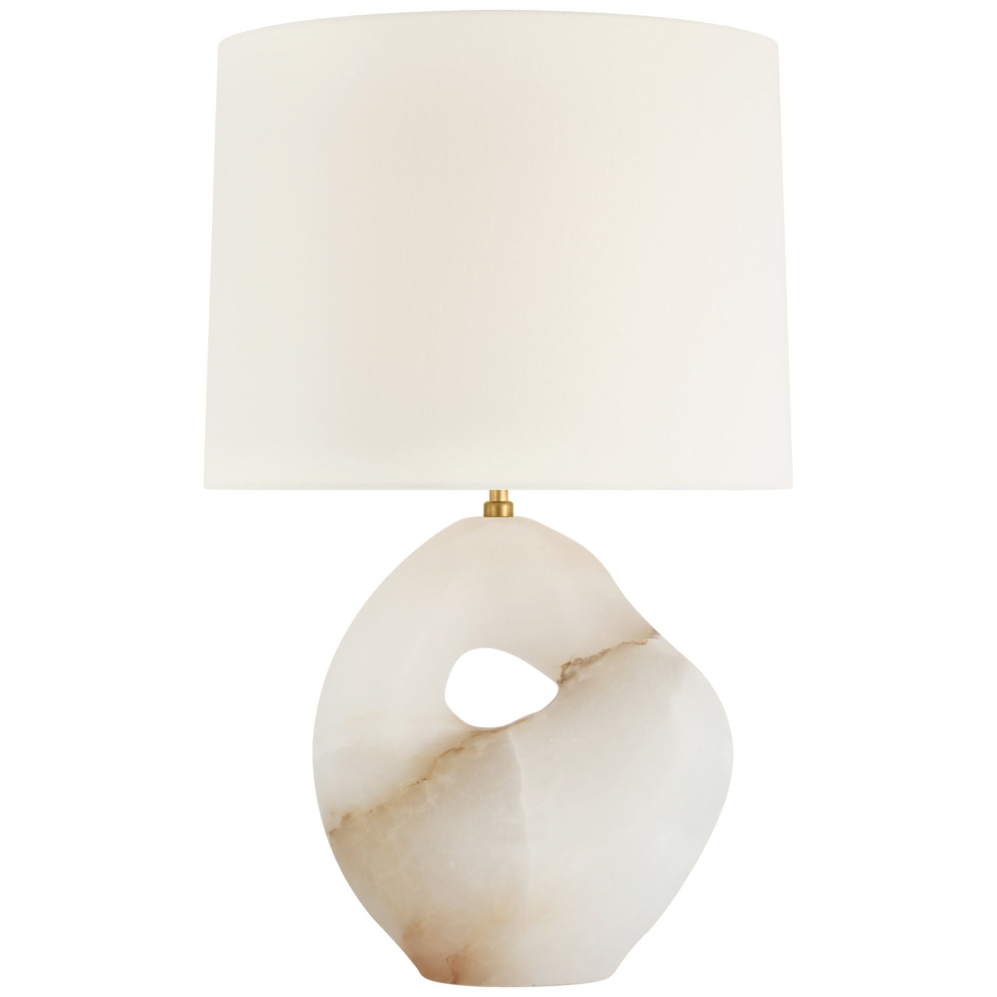 AERIN Adria 25" Table Lamp in Alabaster with Linen Shade W15.25" x H25.25"