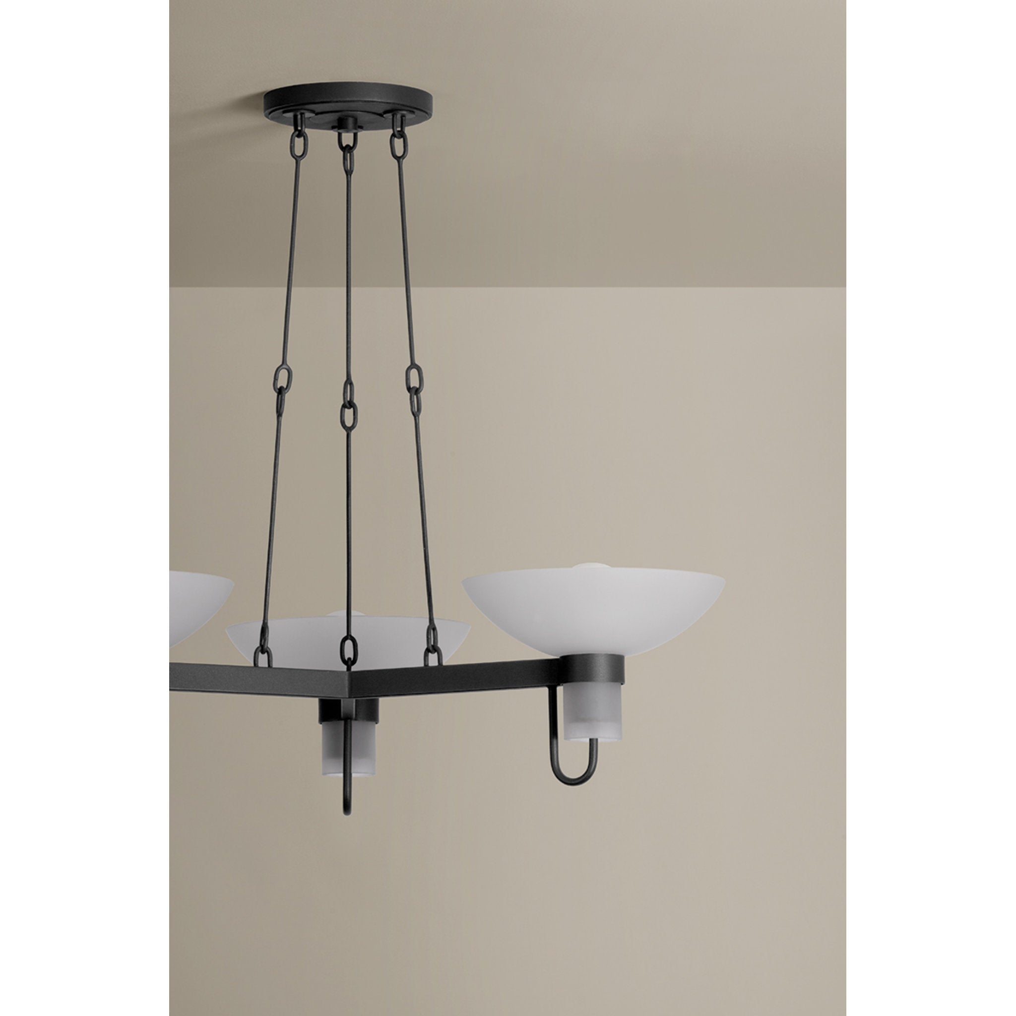 Arturo 3-Light Chandelier in Textured Bronze W/ Hl 30W x 8H