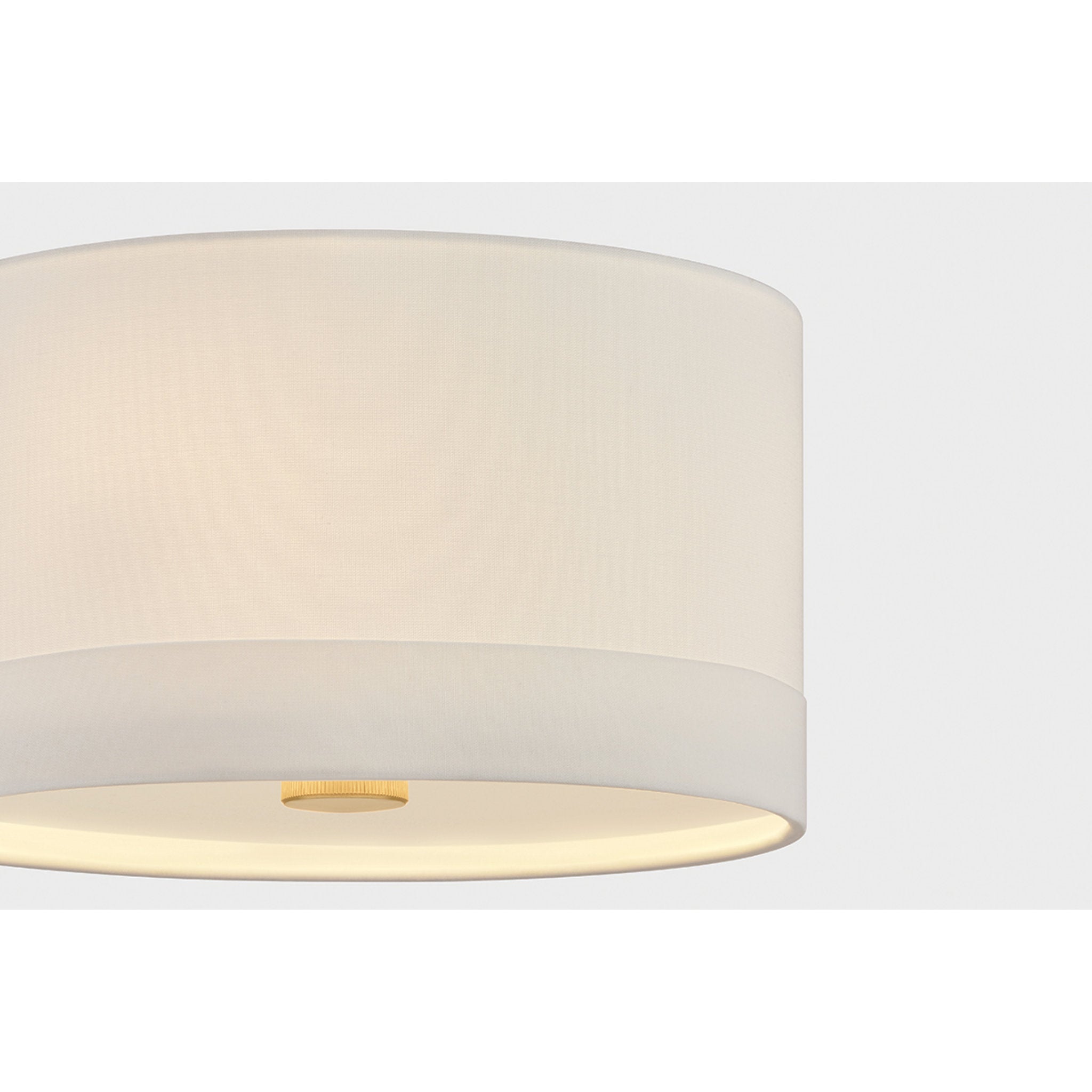 Ashland 3-Light Flush Mount in Aged Brass 14W x 8.5H