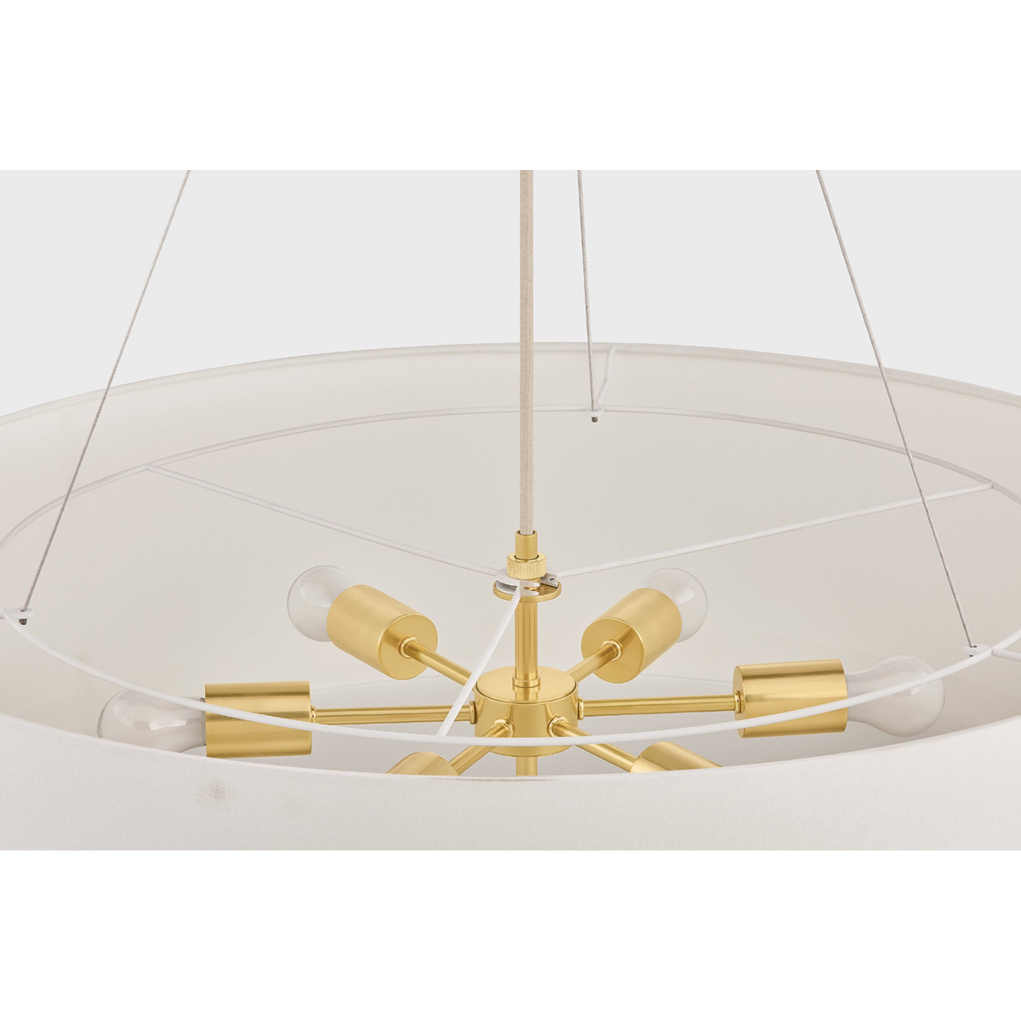 Ashland 6-Light Pendant in Aged Brass 32W x 10.25H