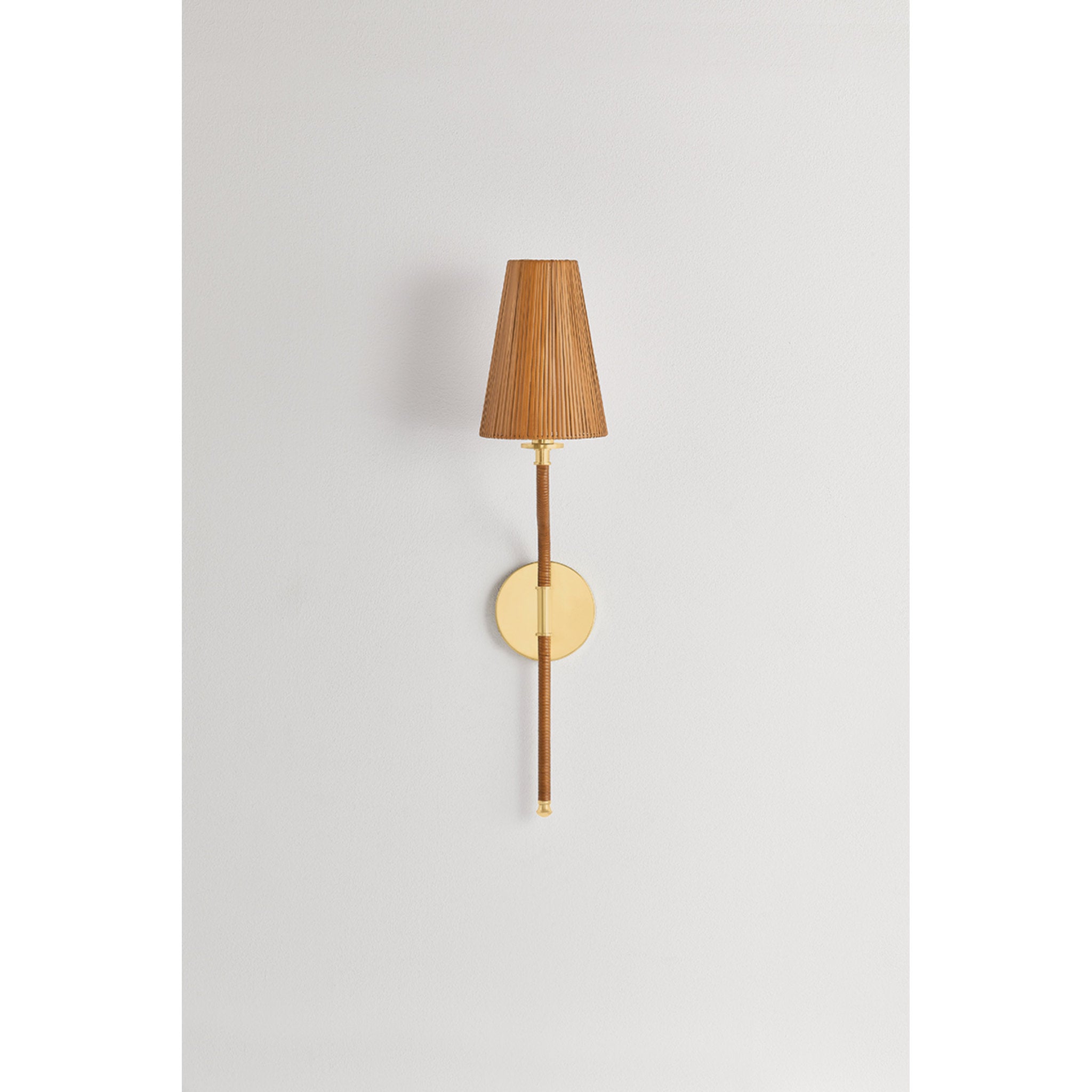 Atwood 1-Light Wall Sconce in Aged Brass 6W x 25.25H