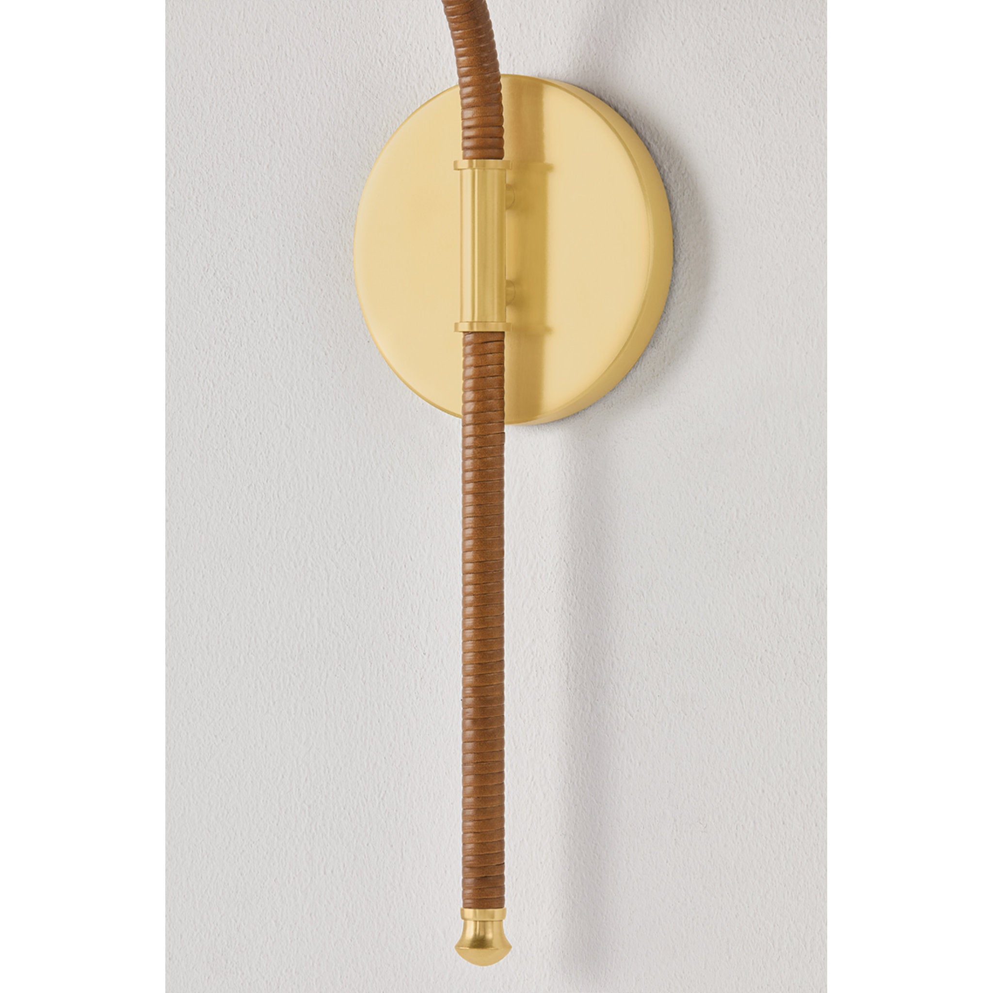Atwood 1-Light Wall Sconce in Aged Brass 6W x 25.25H