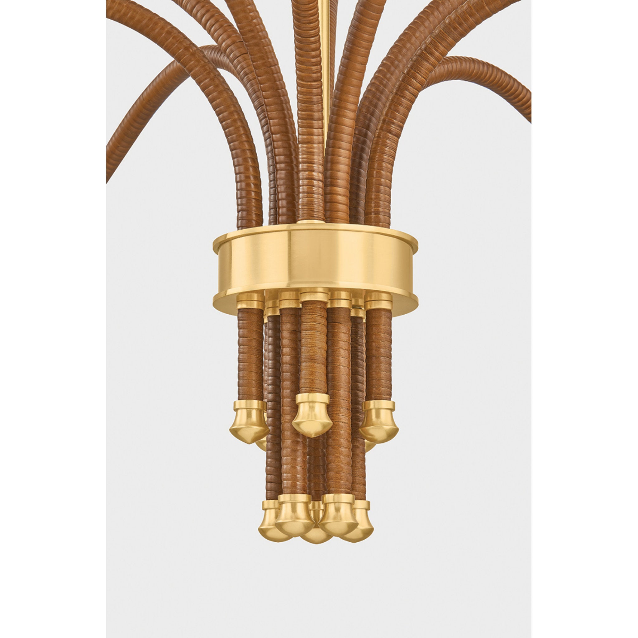 Atwood 10-Light Chandelier in Aged Brass 40W x 32.5H