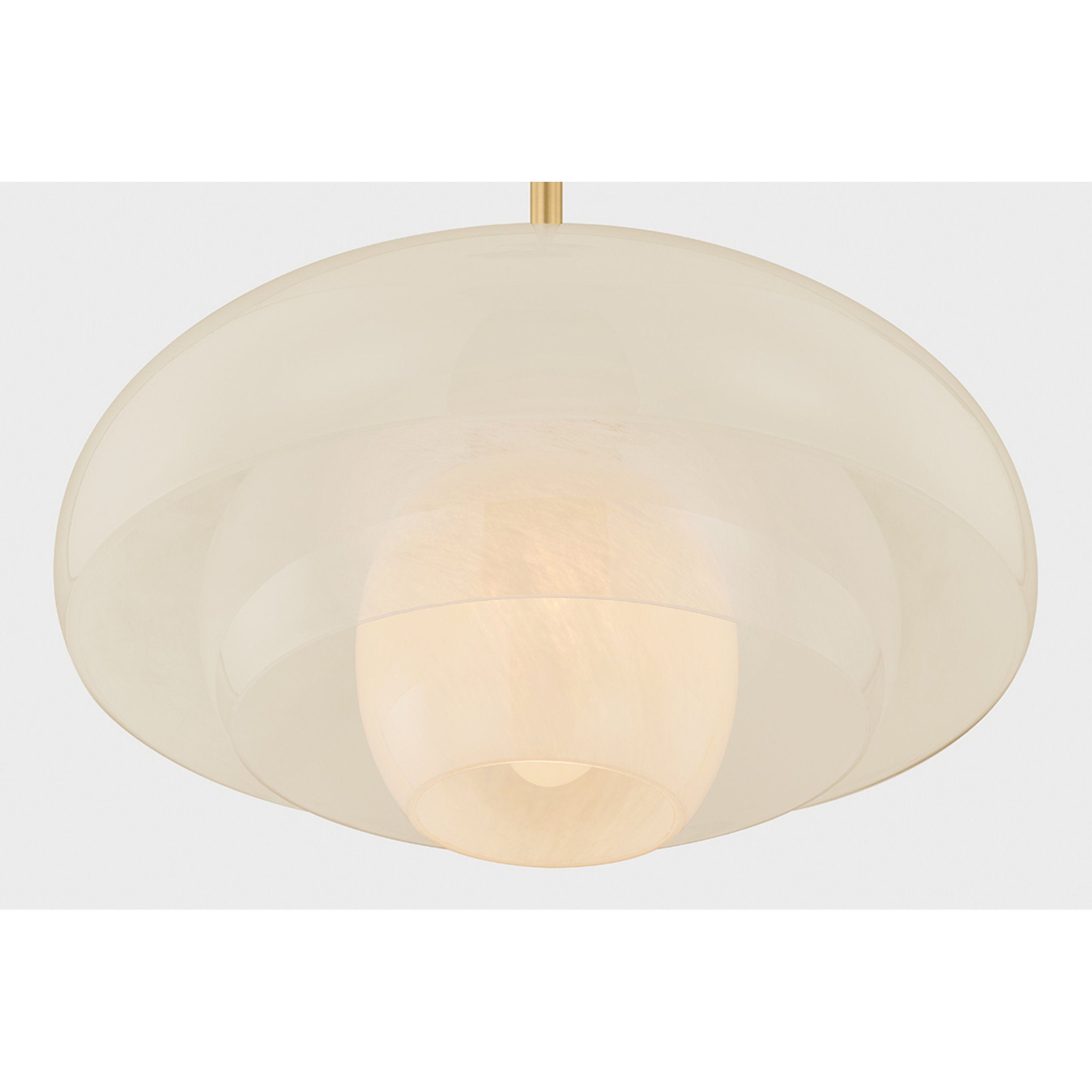 Auburndale 1-Light Pendant in Aged Brass 18.25W x 11.25H
