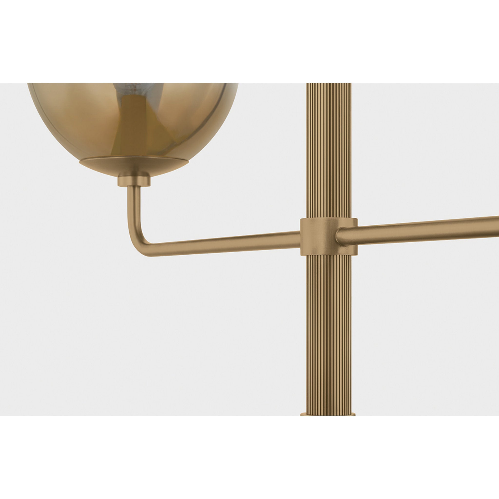 August 4-Light Chandelier in Patina Brass 34W x 17.25H