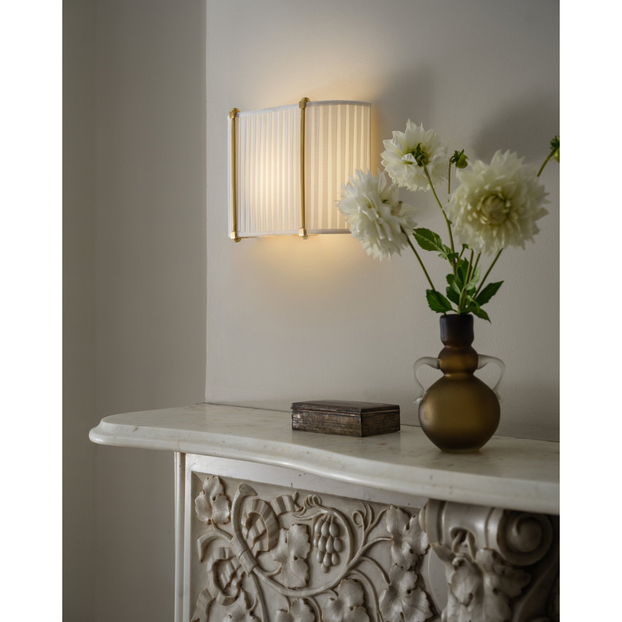 Cornell 2-Light Wall Sconce in Aged Brass by Augusta Hoffman 12W x 8.75H