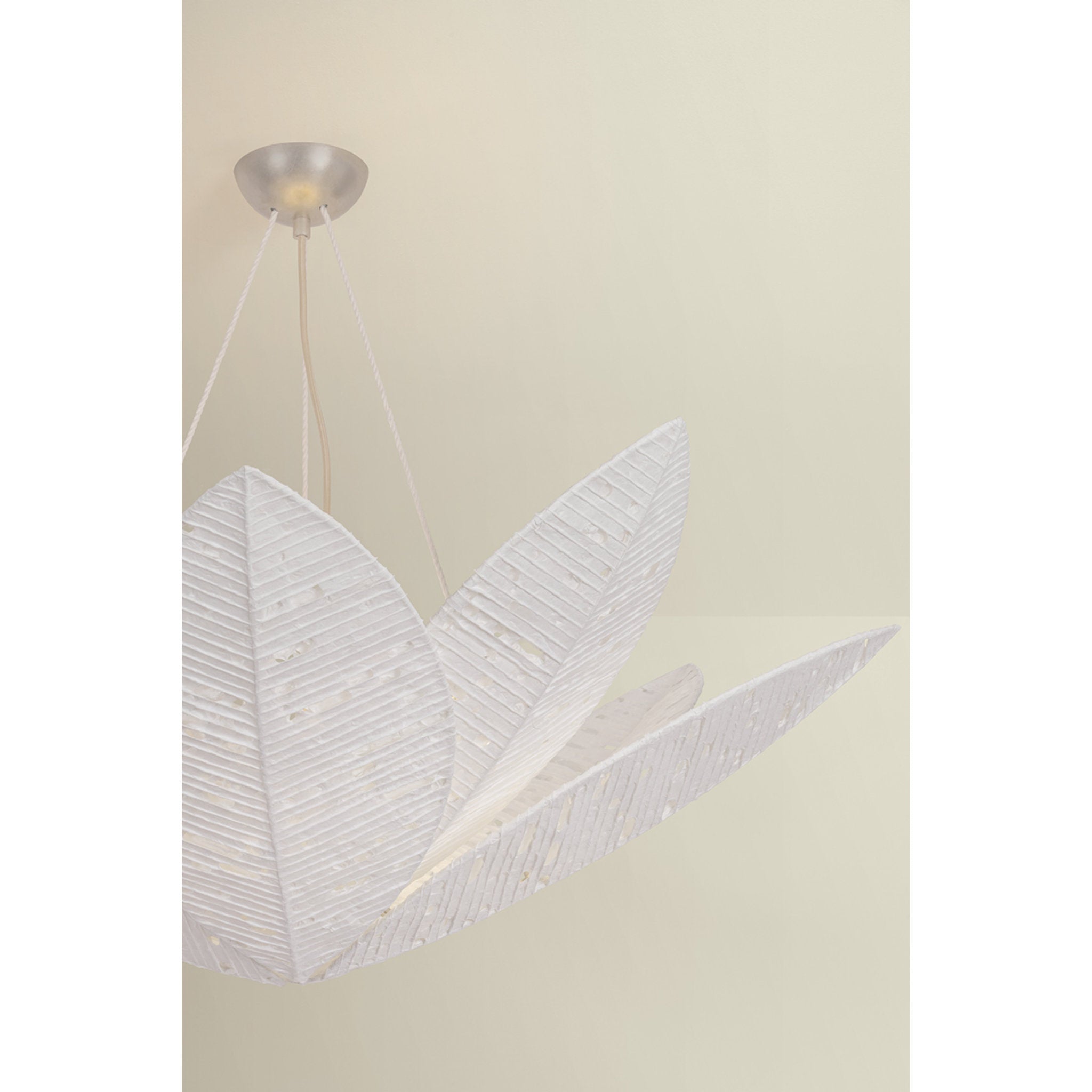 Azores 8-Light Chandelier in Warm Silver Leaf 40W x 13.25H