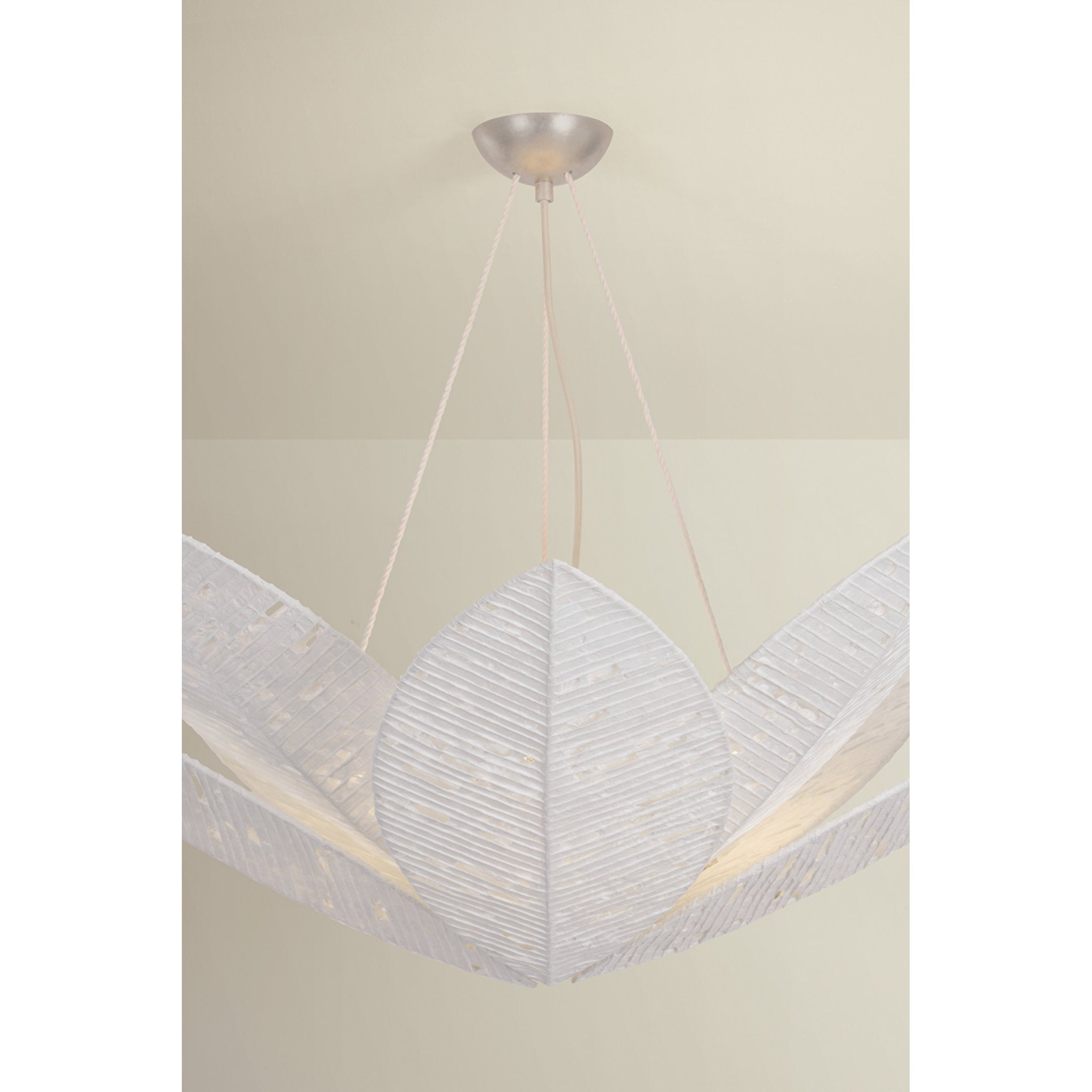 Azores 8-Light Chandelier in Warm Silver Leaf 40W x 13.25H