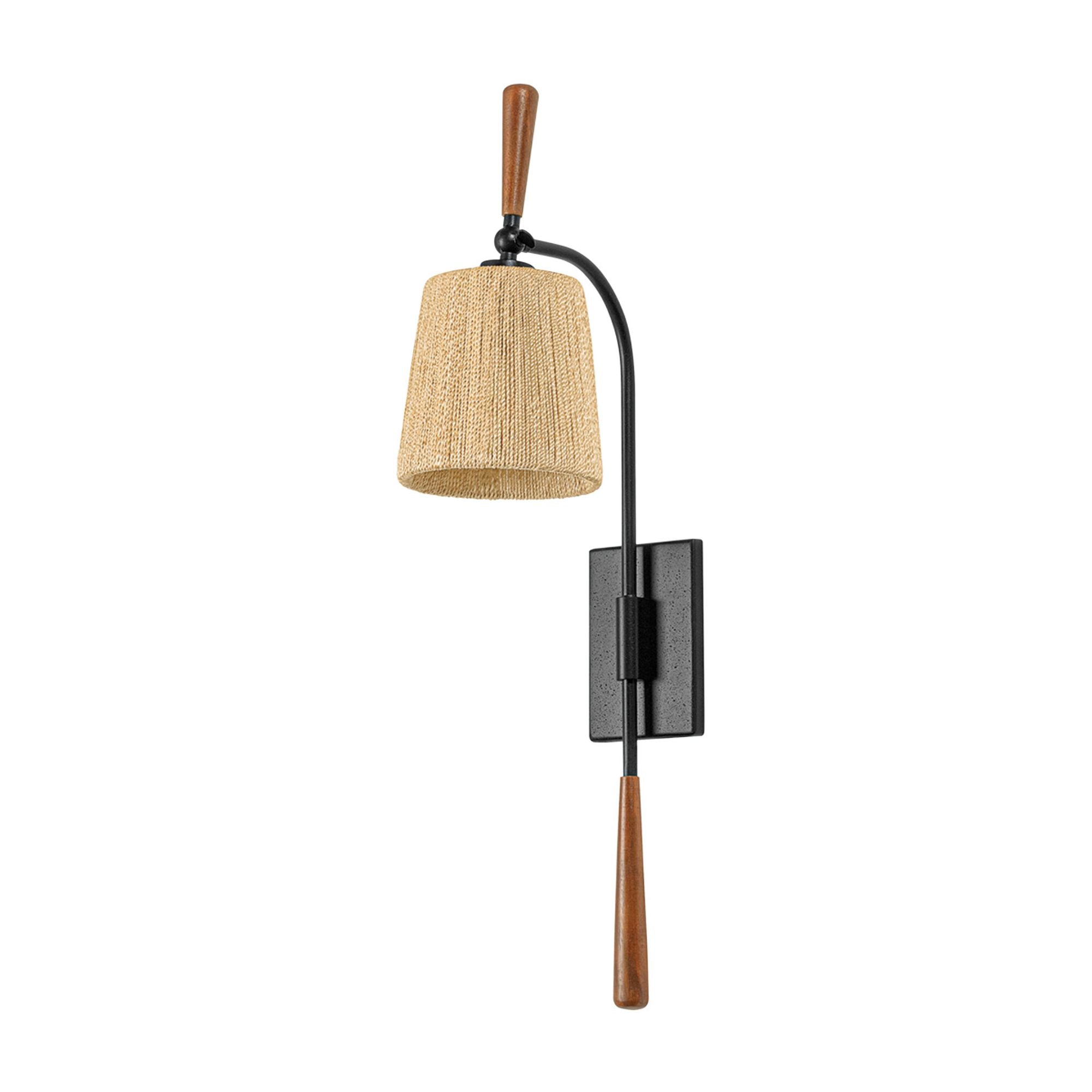 Harlyn 1-Light Wall Sconce in Texture Black 6.5W x 28.5H