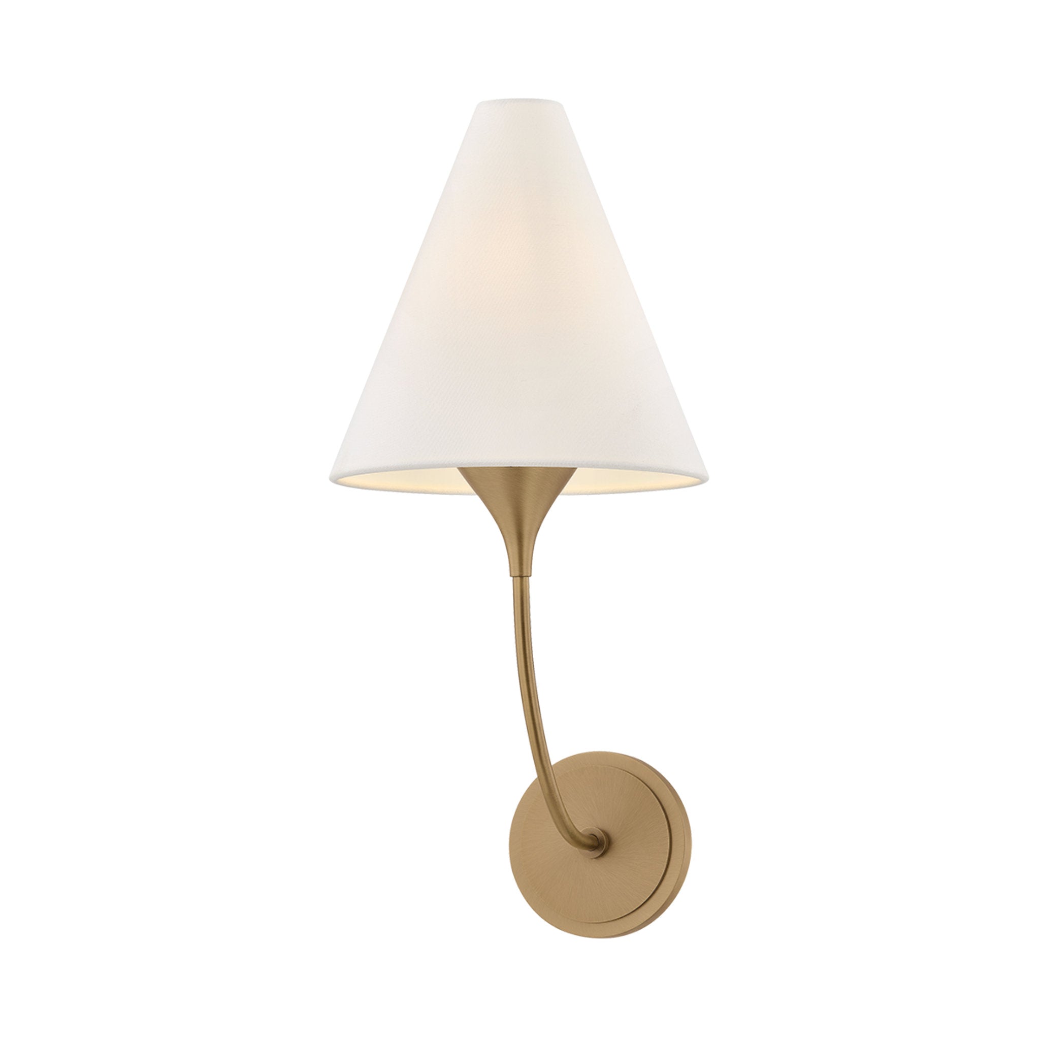 Evermore 1-Light Wall Sconce in Patina Brass by Lauren Liess 9W x 20.25H