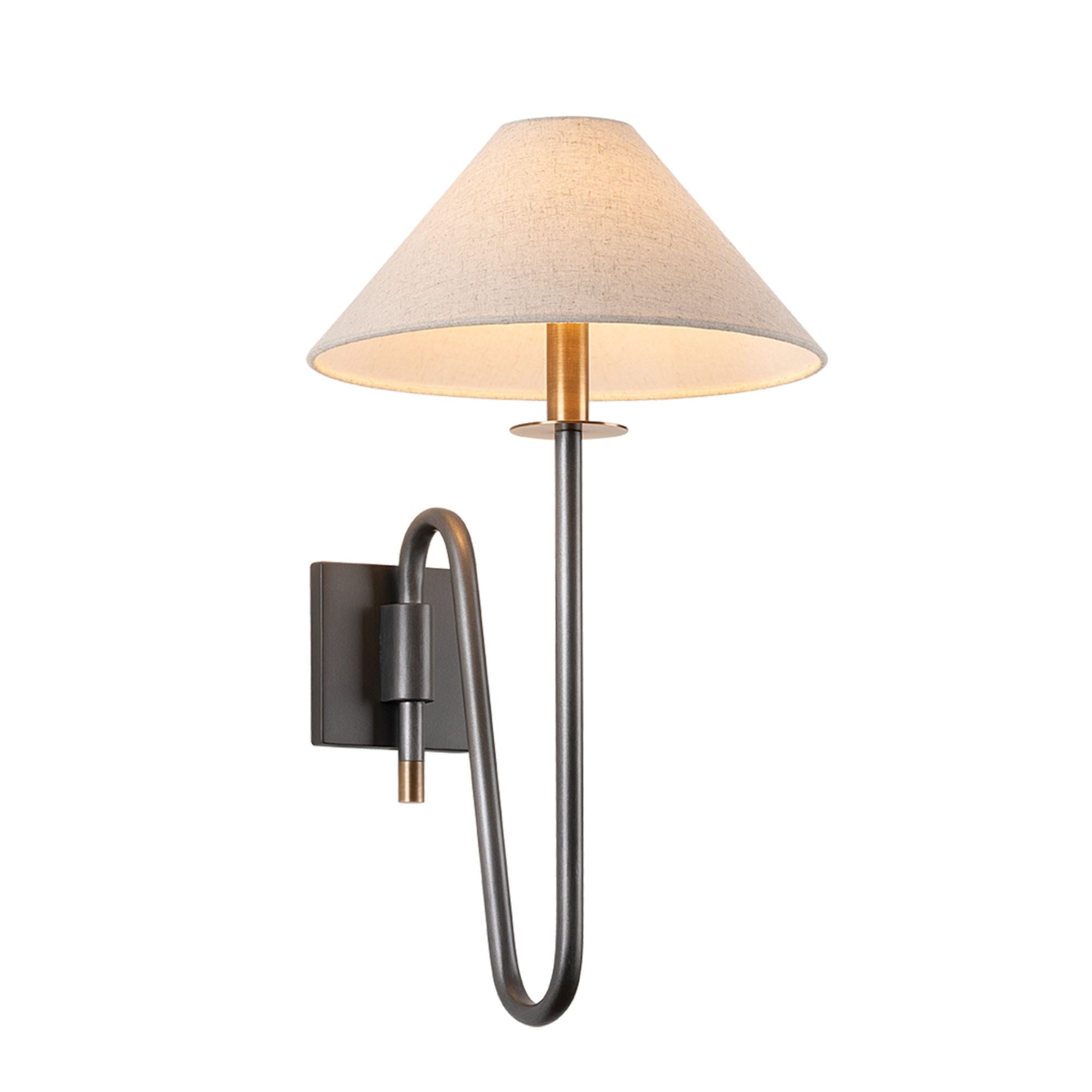 Mateo 1-Light Wall Sconce in Patina Brass 12W x 20.5H