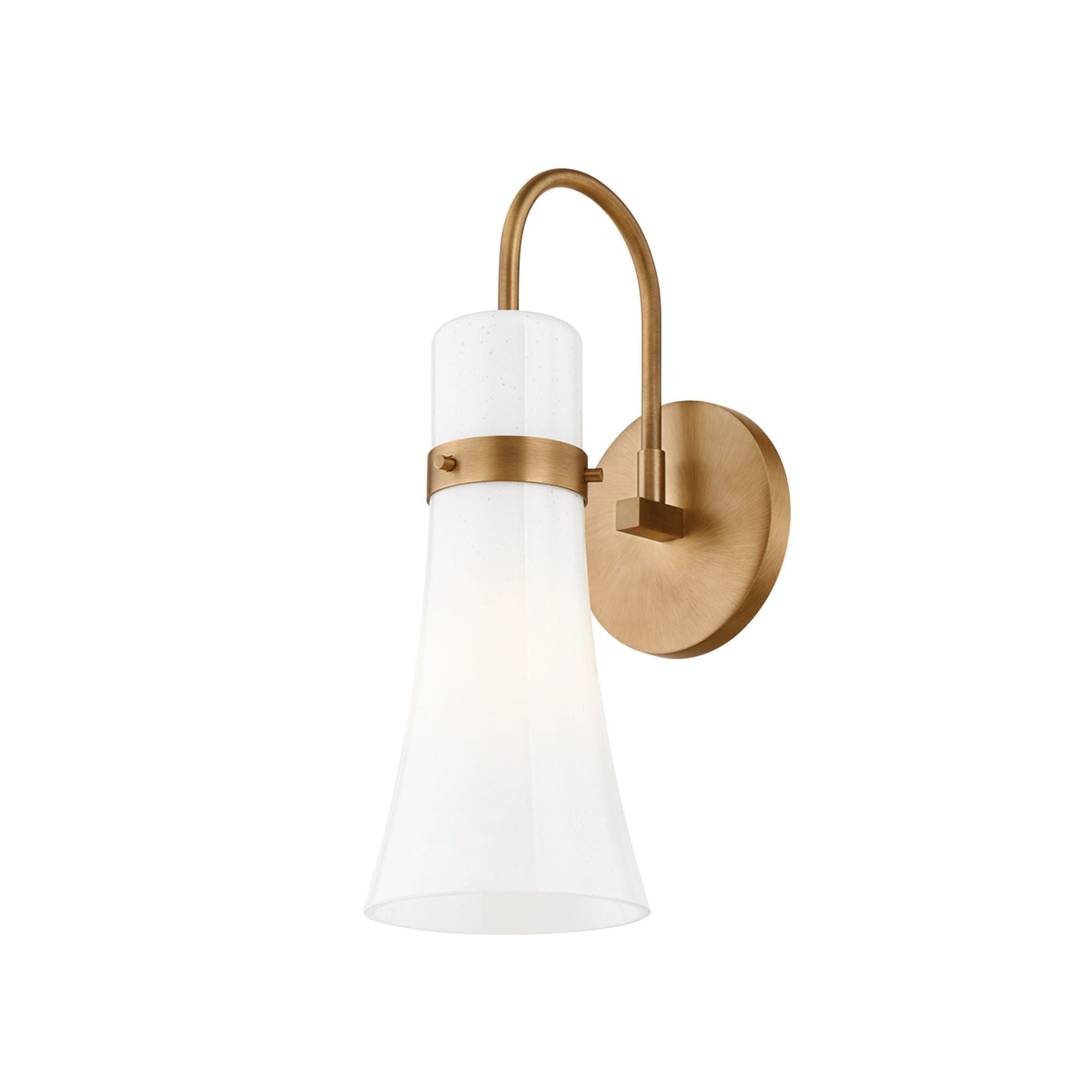 Maple 1-Light Wall Sconce in Patina Brass 4.75W x 13.5H