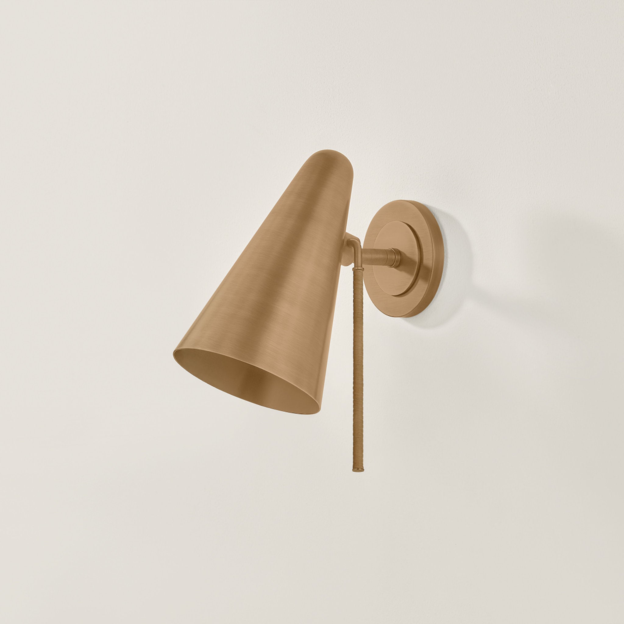 Kobe 1-Light Wall Sconce in Patina Brass 6W x 11.5H
