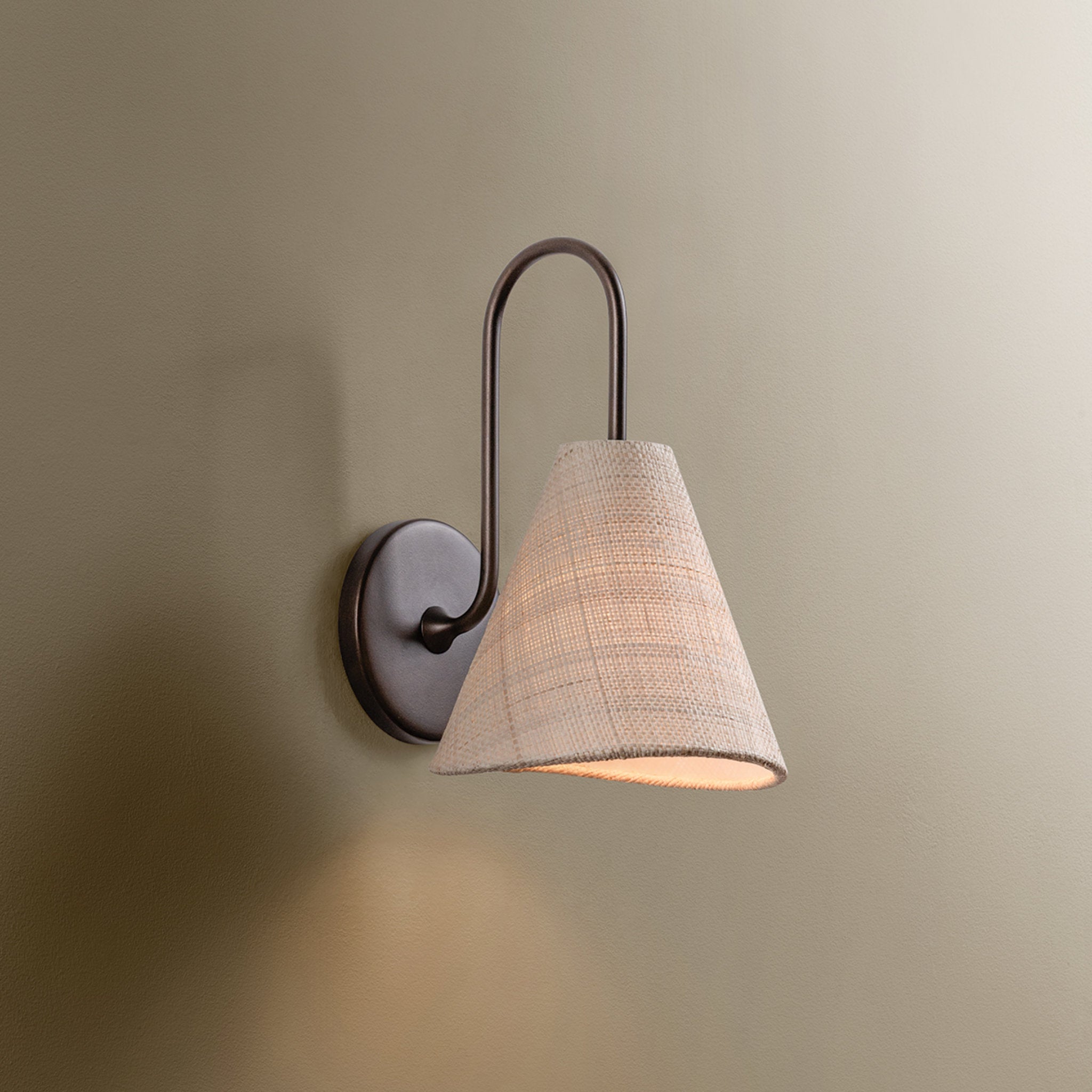 Candler 1-Light Wall Sconce in Bronze Leaf 8.75W x 11.5H