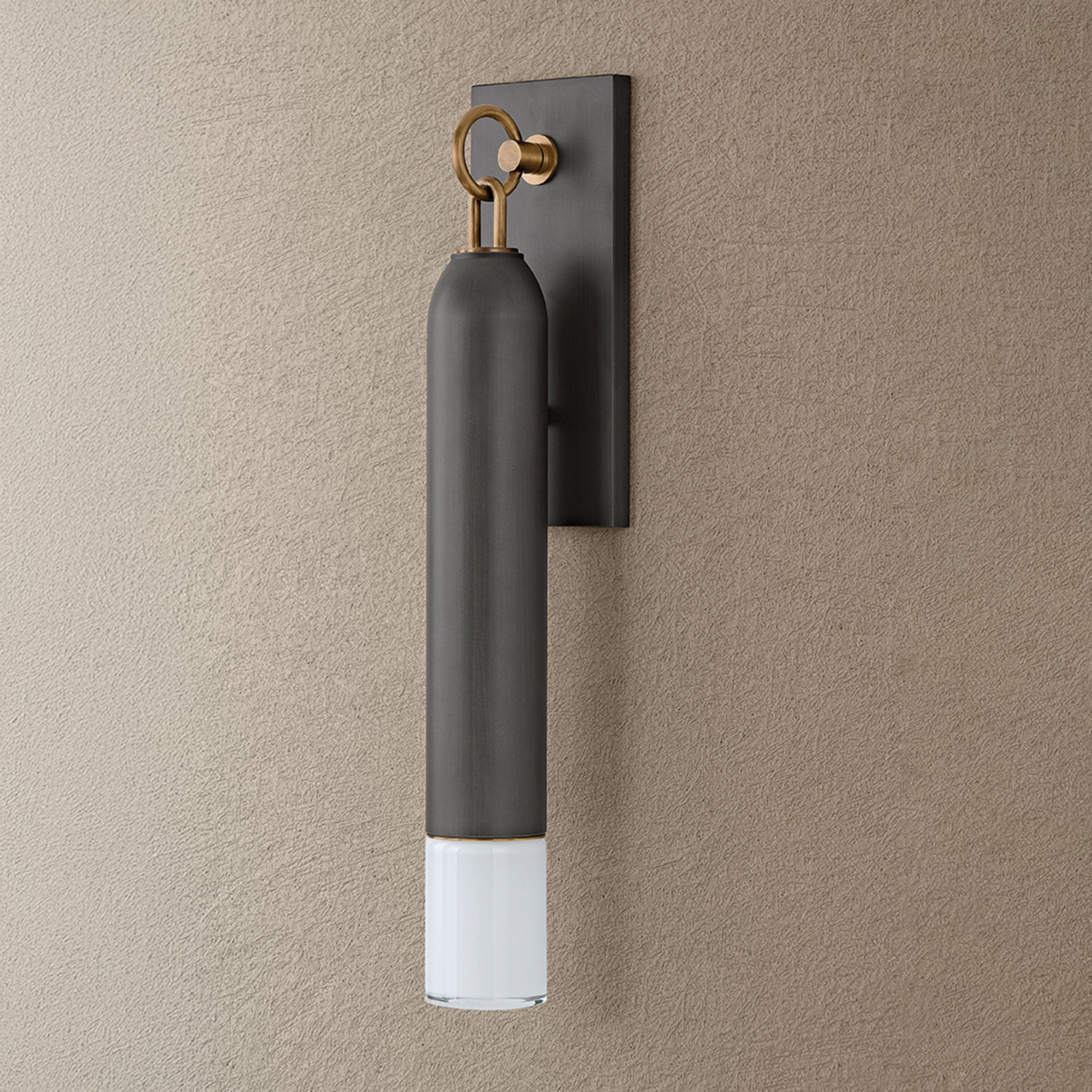 Osprey 1-Light Exterior Wall Sconce in Patina Brass 5W x 22.75H