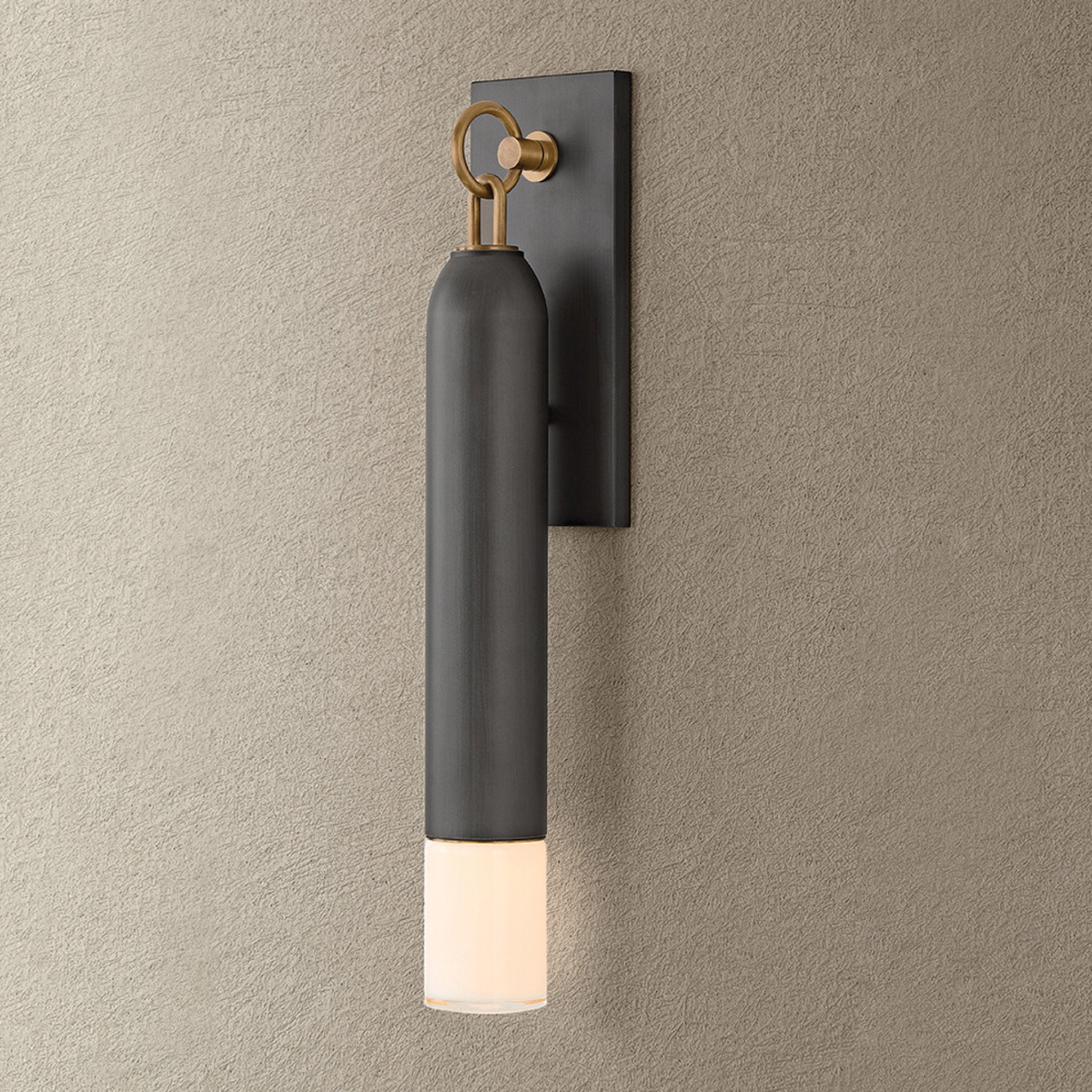 Osprey 1-Light Exterior Wall Sconce in Patina Brass 5W x 22.75H